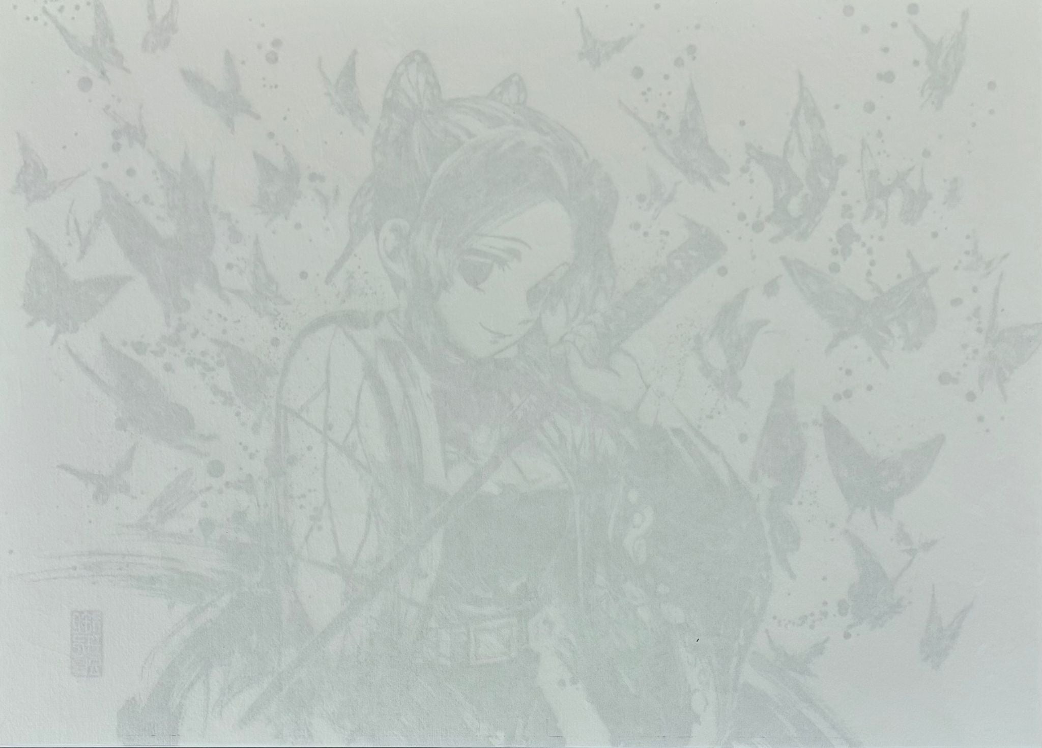 Demon Slayer Limited Reproduction Sumi-e (Shinobu Kocho)
