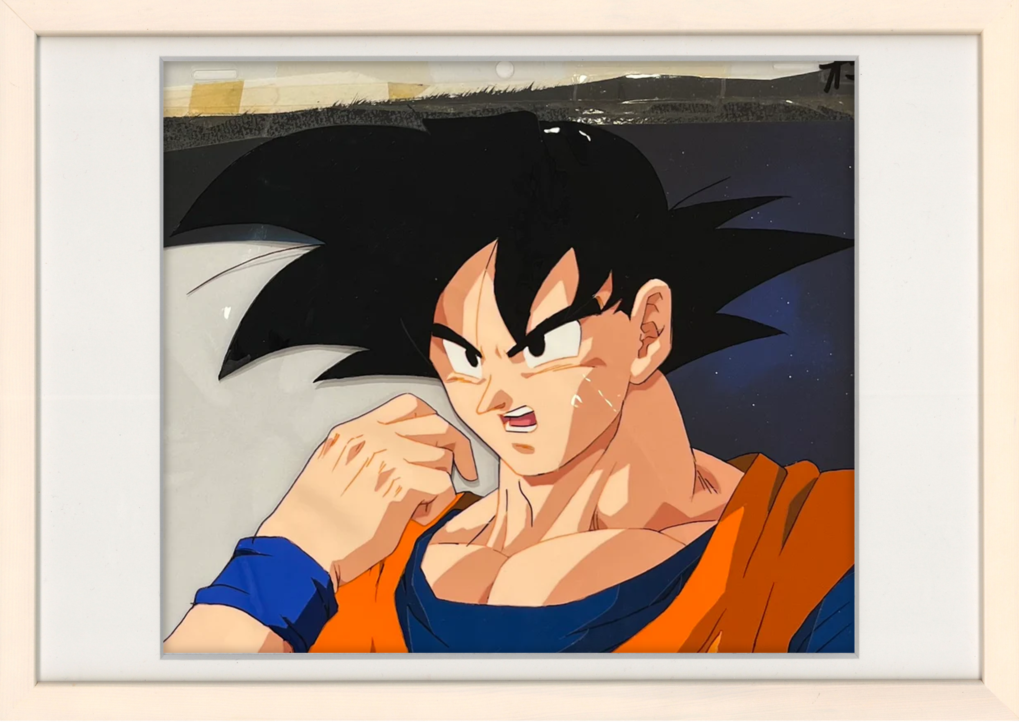 Dragon Ball Z Original Cel, Sketch, & Background (Goku)
