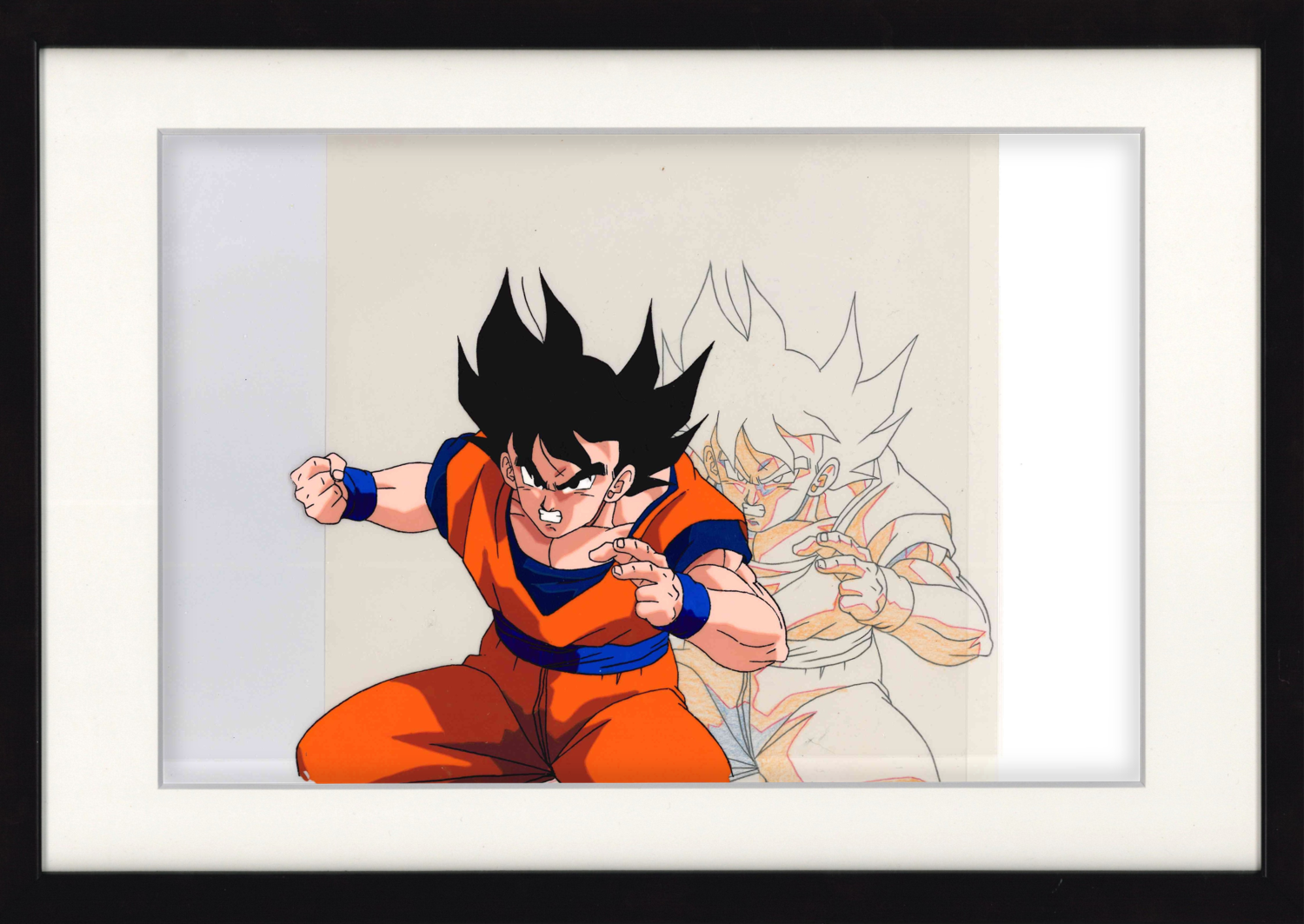 Dragon Ball Z Original Cel and Drawing (Son Goku)