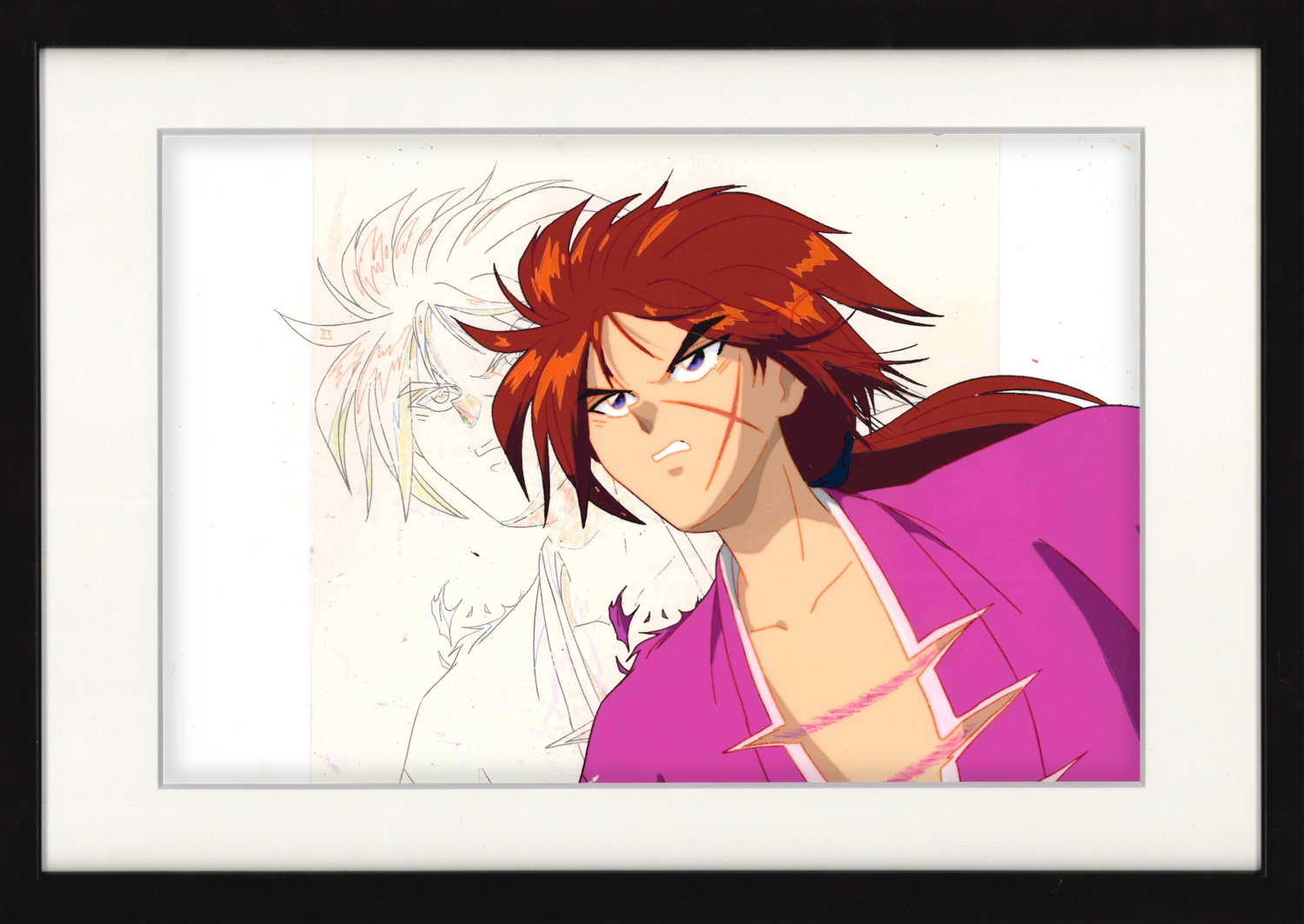 Rurouni Kenshin Original Cel and Drawing (Kenshin Himura)