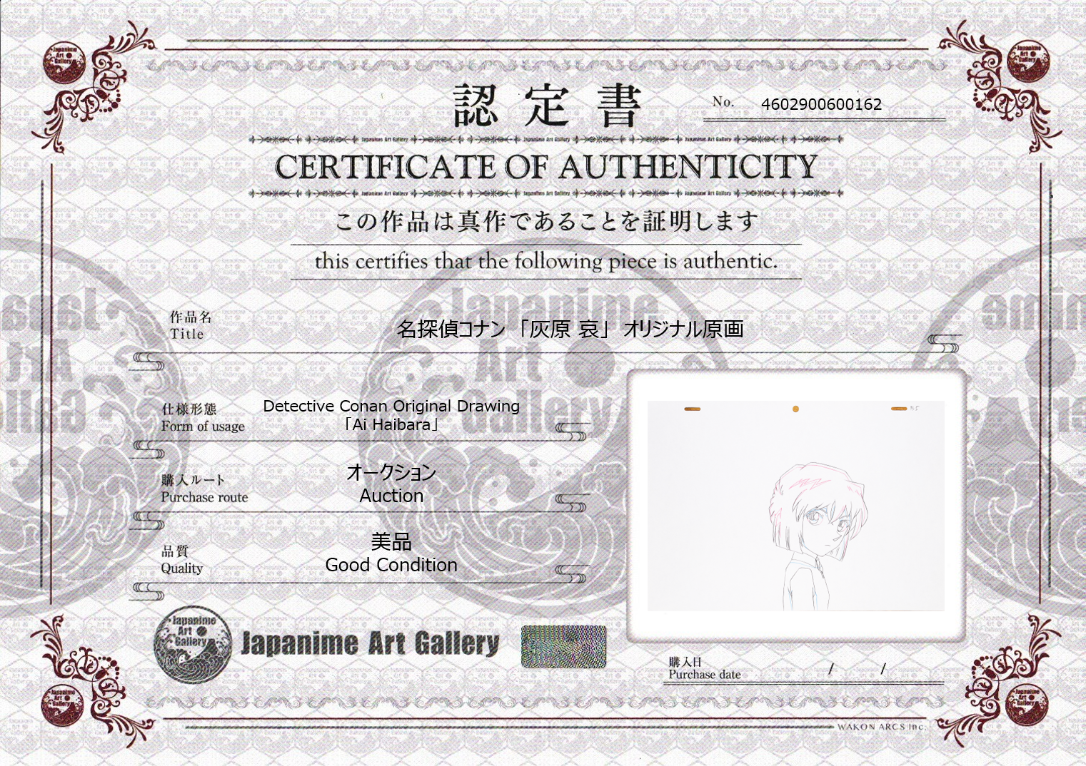 Detective Conan Original Sketch (Haibara Ai)