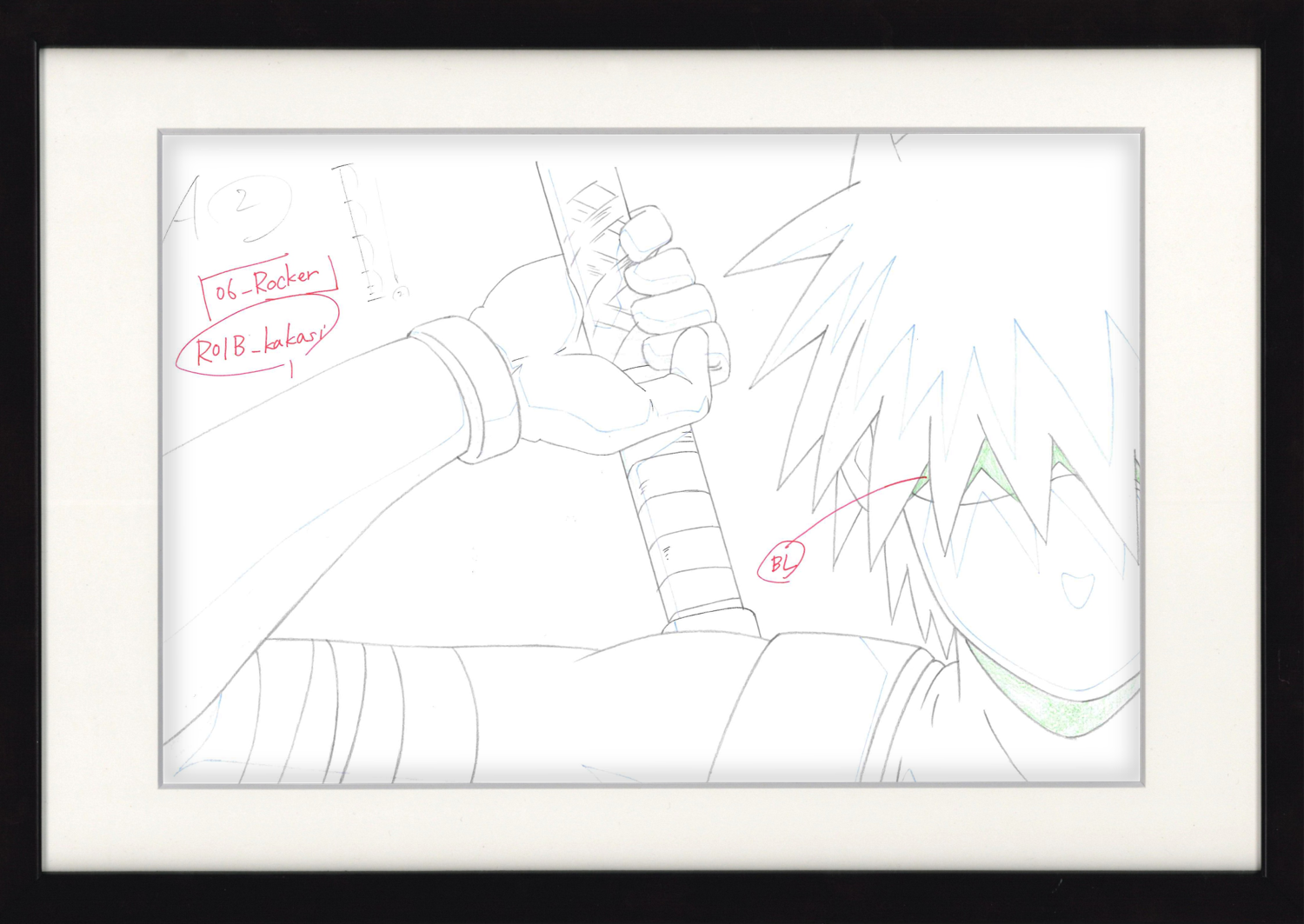 Naruto Shippuden Original Drawing (Kakashi Hatake) 3-page Set