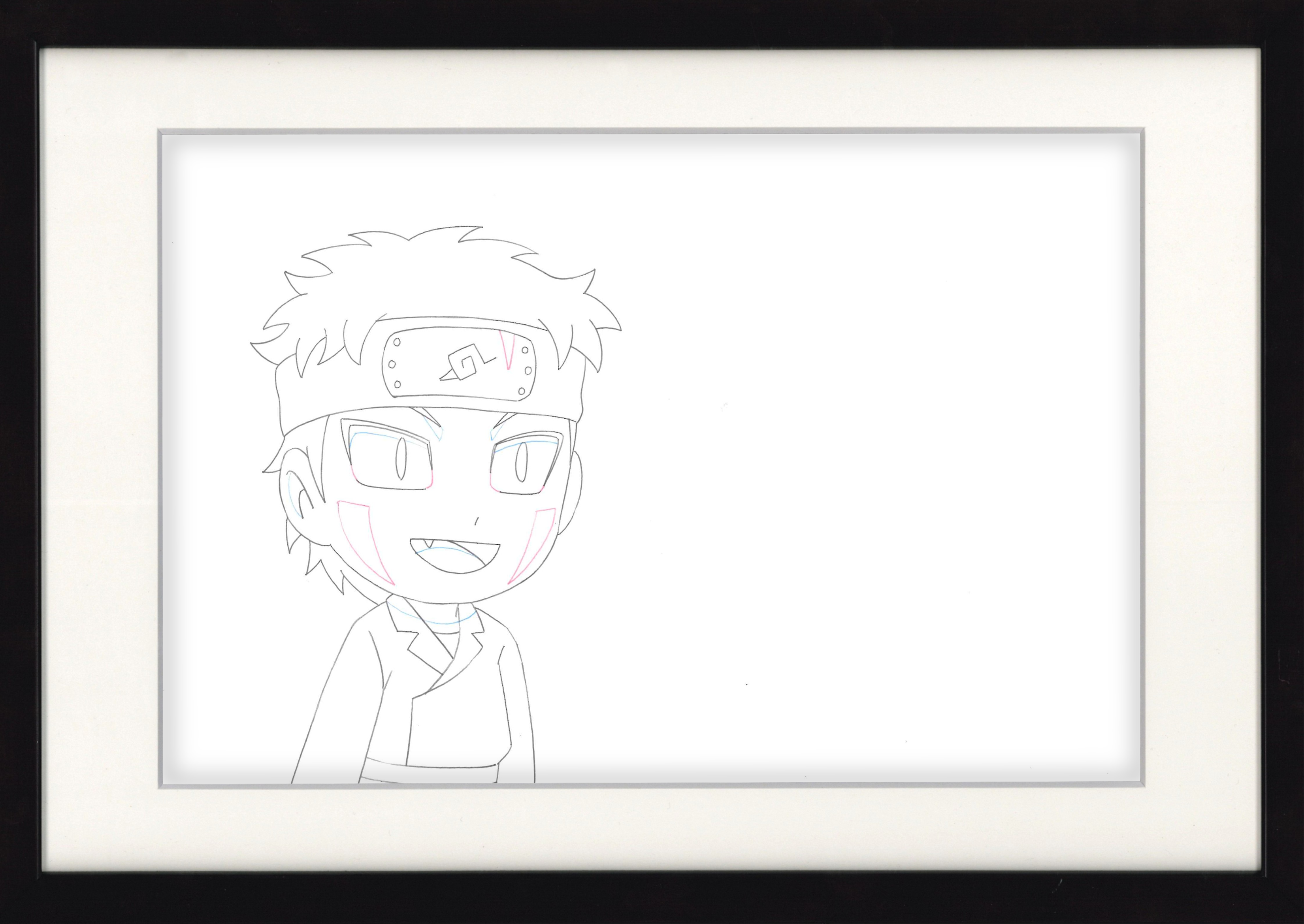 Naruto: Boceto original (Neji) Set de 2 páginas