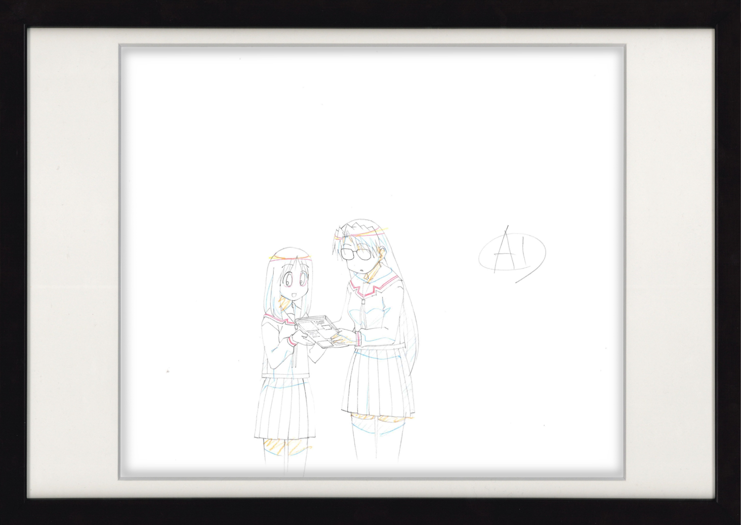 Azumanga Daioh Original Drawing (Mizuhara Koyomi, Kasuga Ayumu)