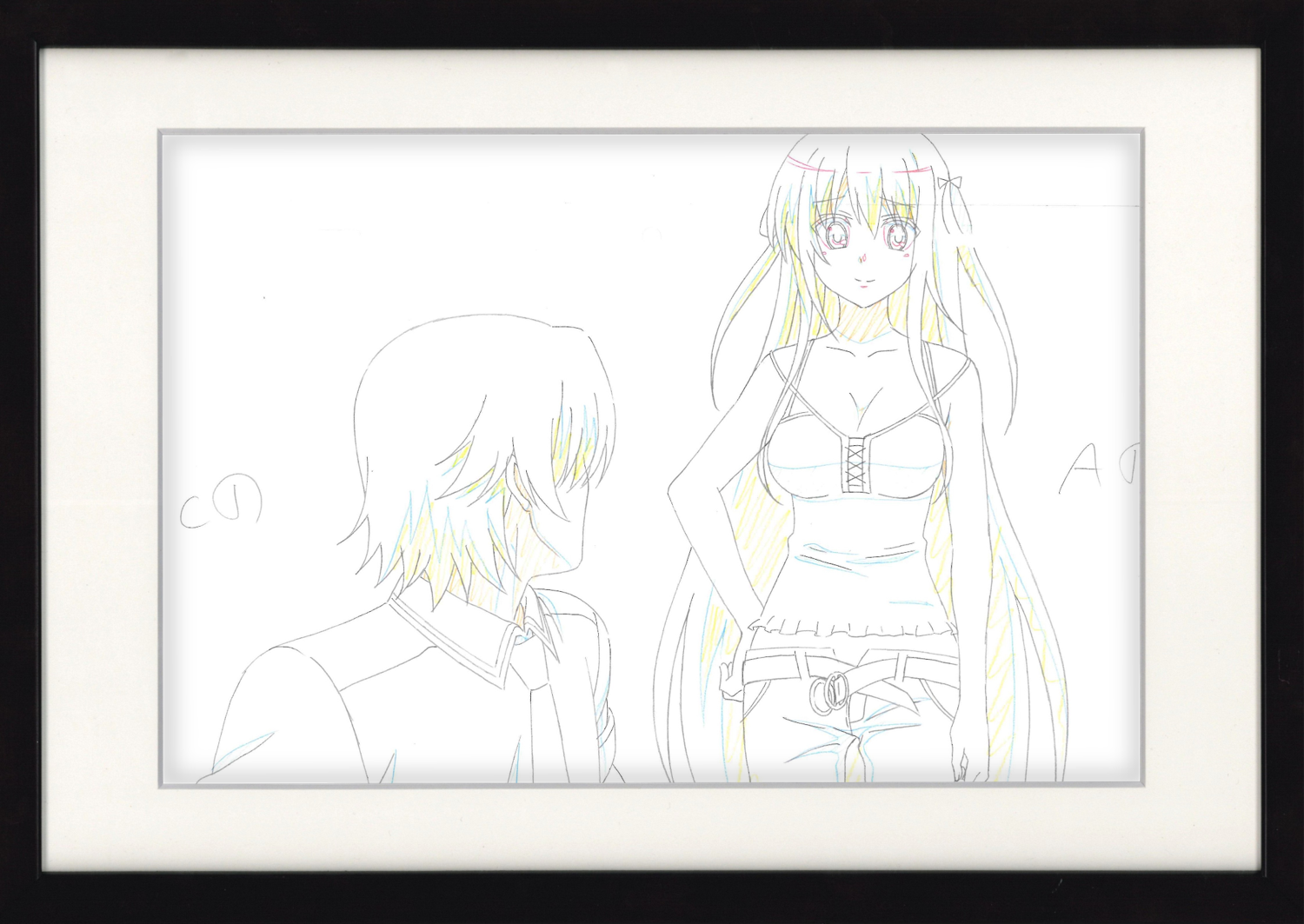The Fruit of Grisaia Original Drawing (Amane Suou, Yuuji Kazami) 5-page Set