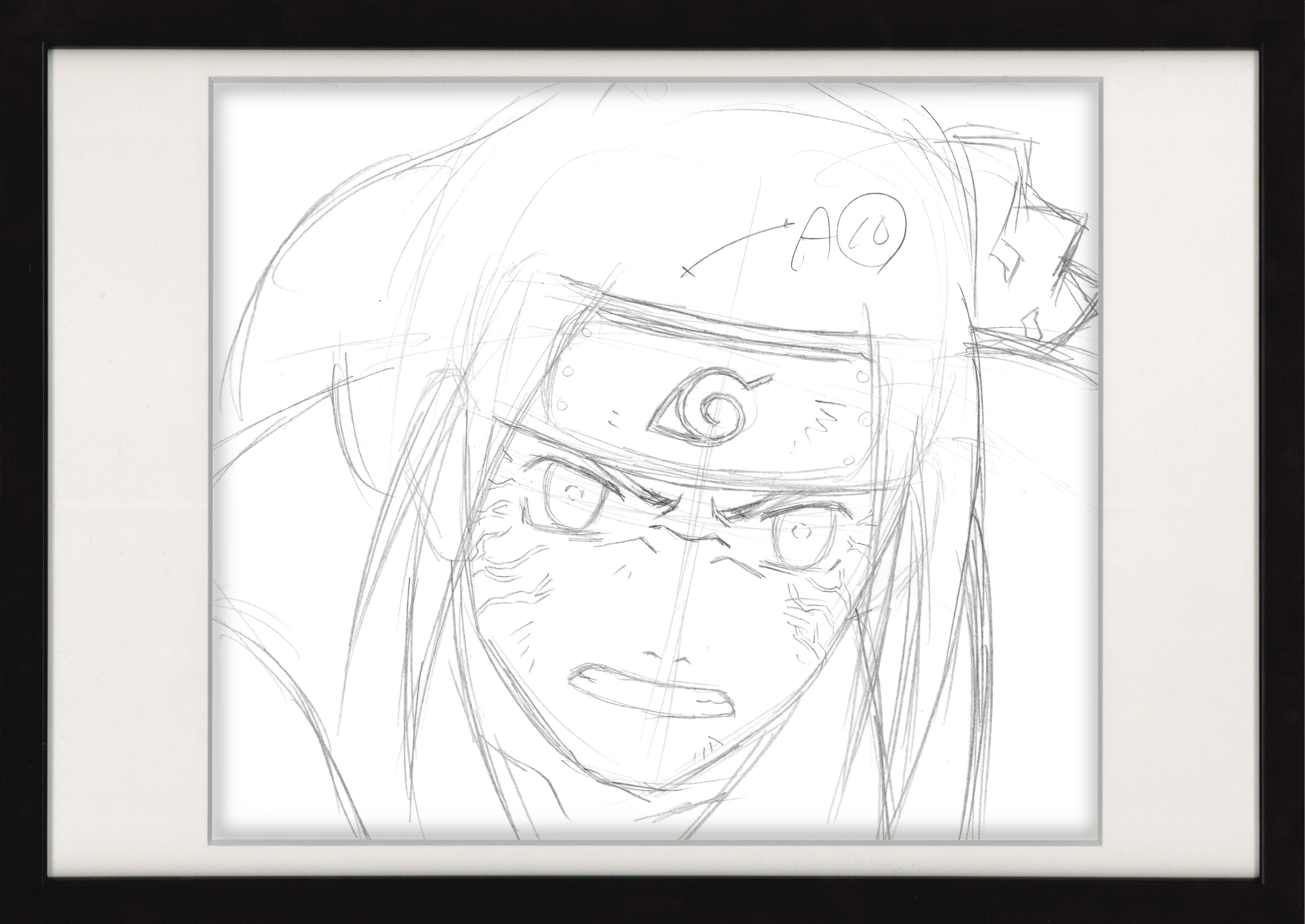 Ensemble 2 pièces de genga original de Naruto Shippuden (Neji Hyuga)