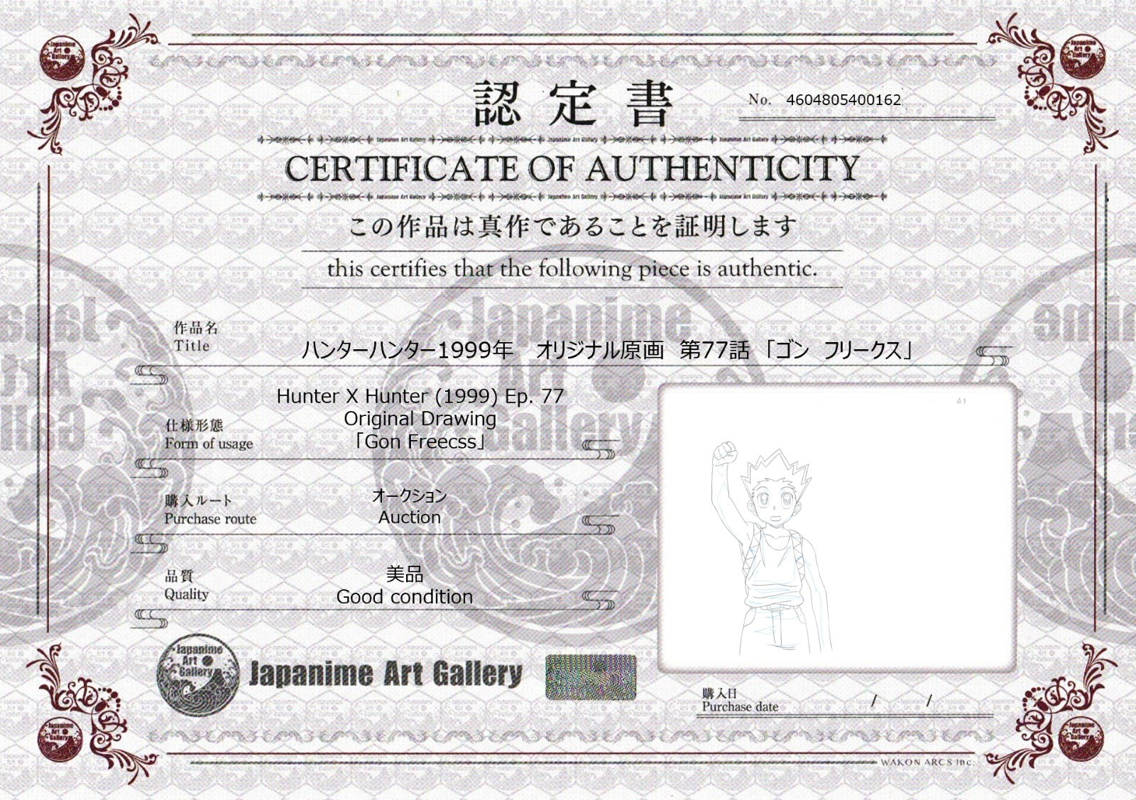 Hunter x Hunter Original Drawing (Gon)