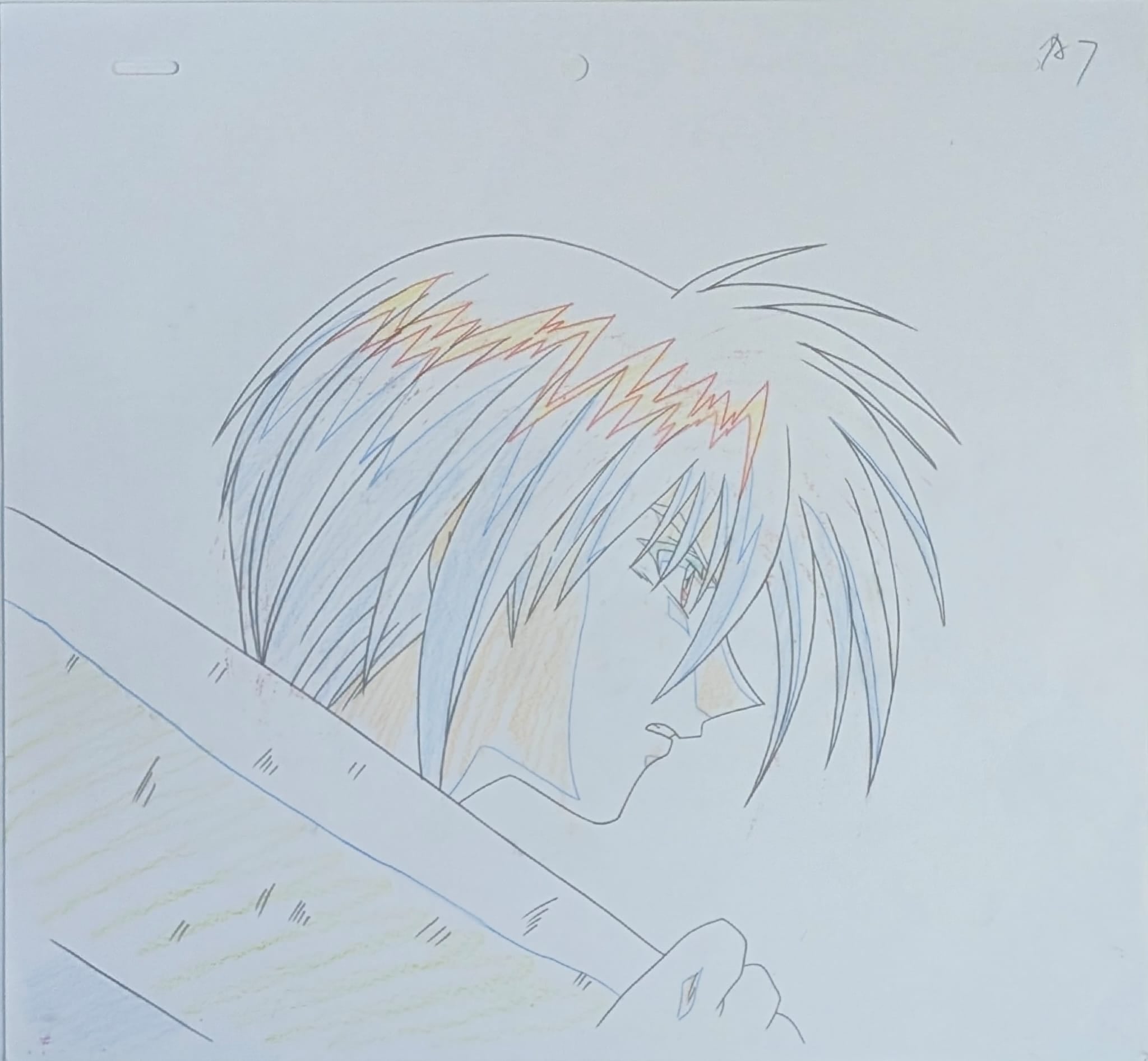 Rurouni Kenshin Original Cel, Drawing and Background Set (Himura Kenshin)