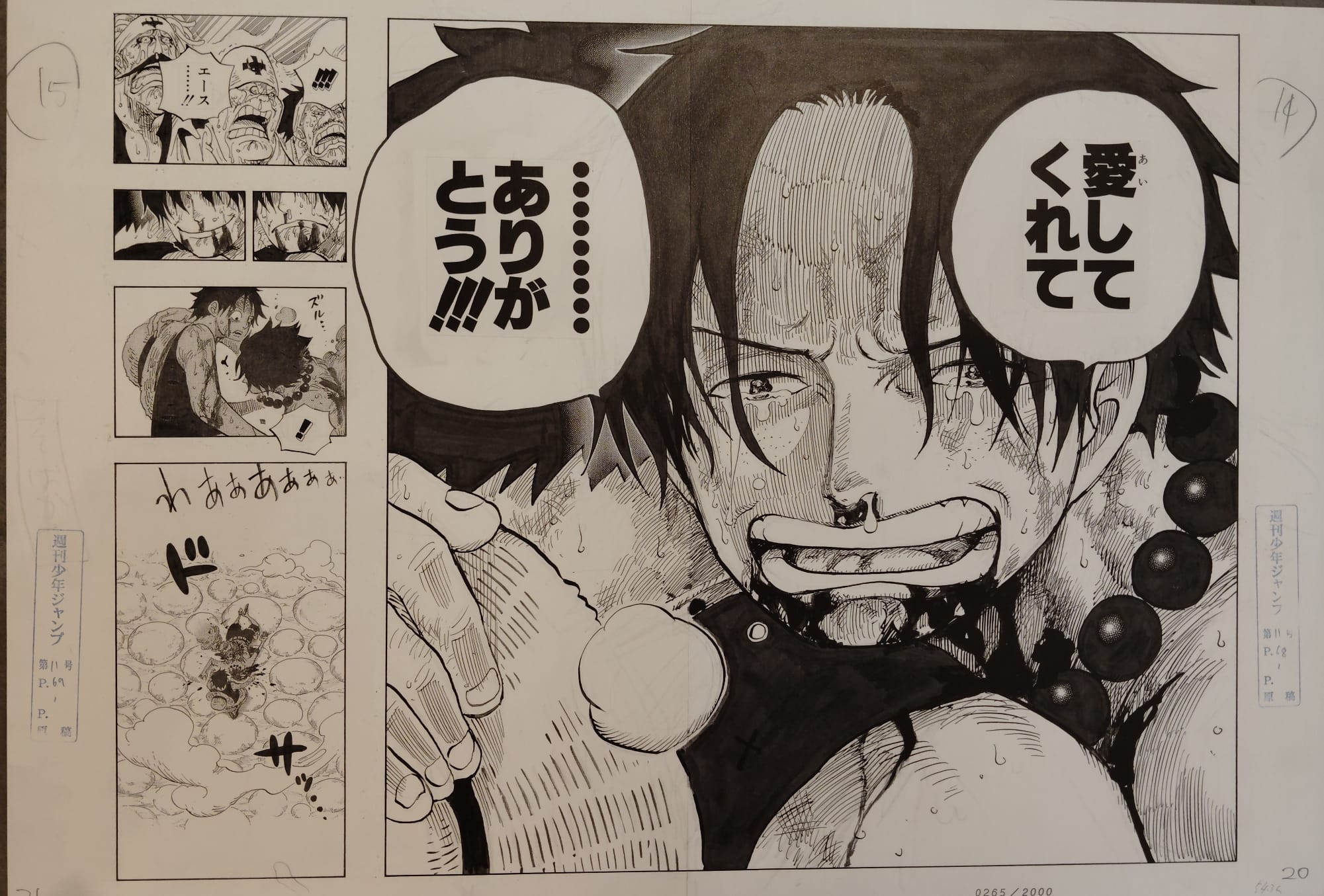 ONE PIECE Numbered Lottery Won Limited Reproduction (Ace Death) 0265/2000