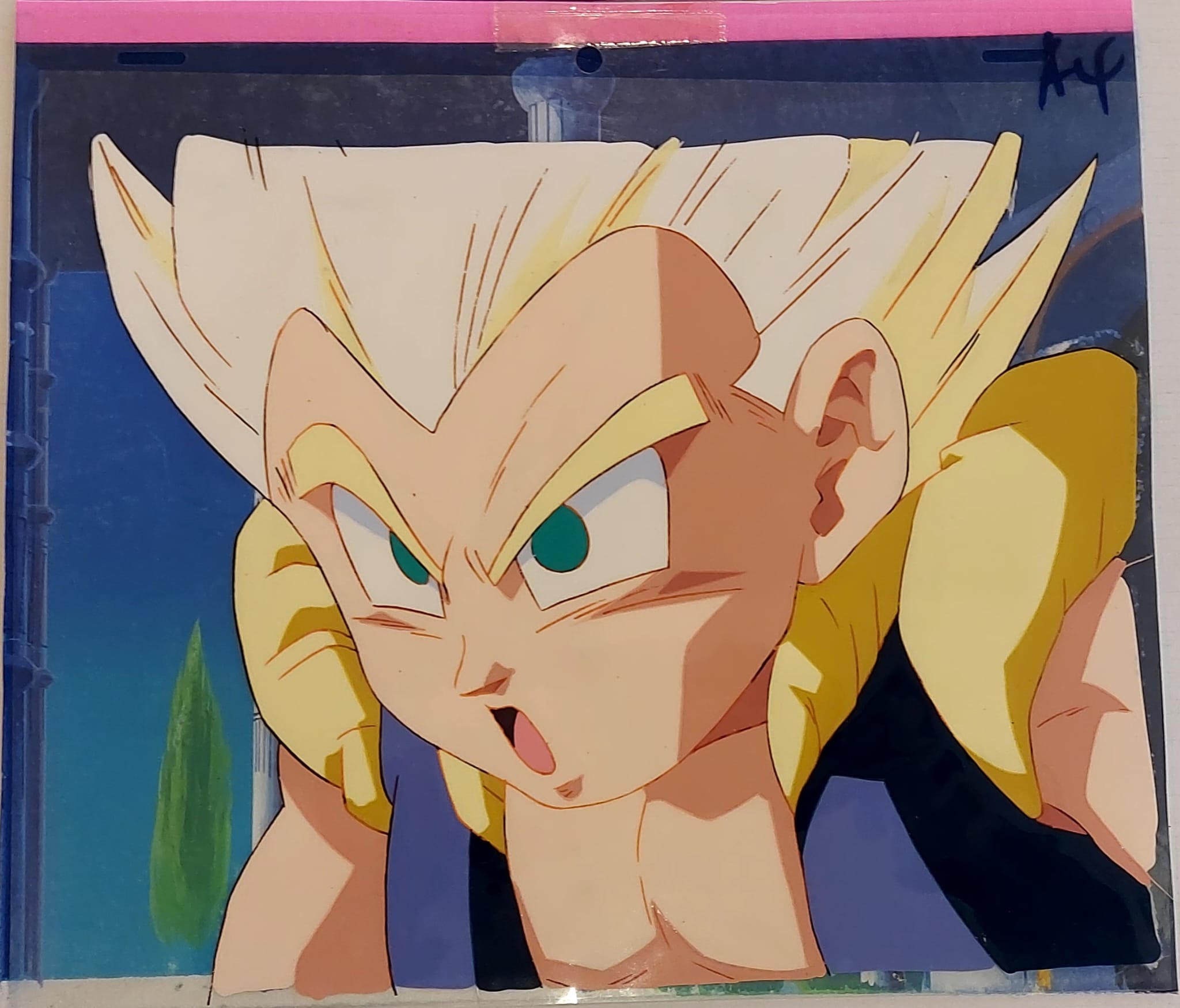 Dragon Ball Z Original Cel, Drawing and Background (Gotenks)