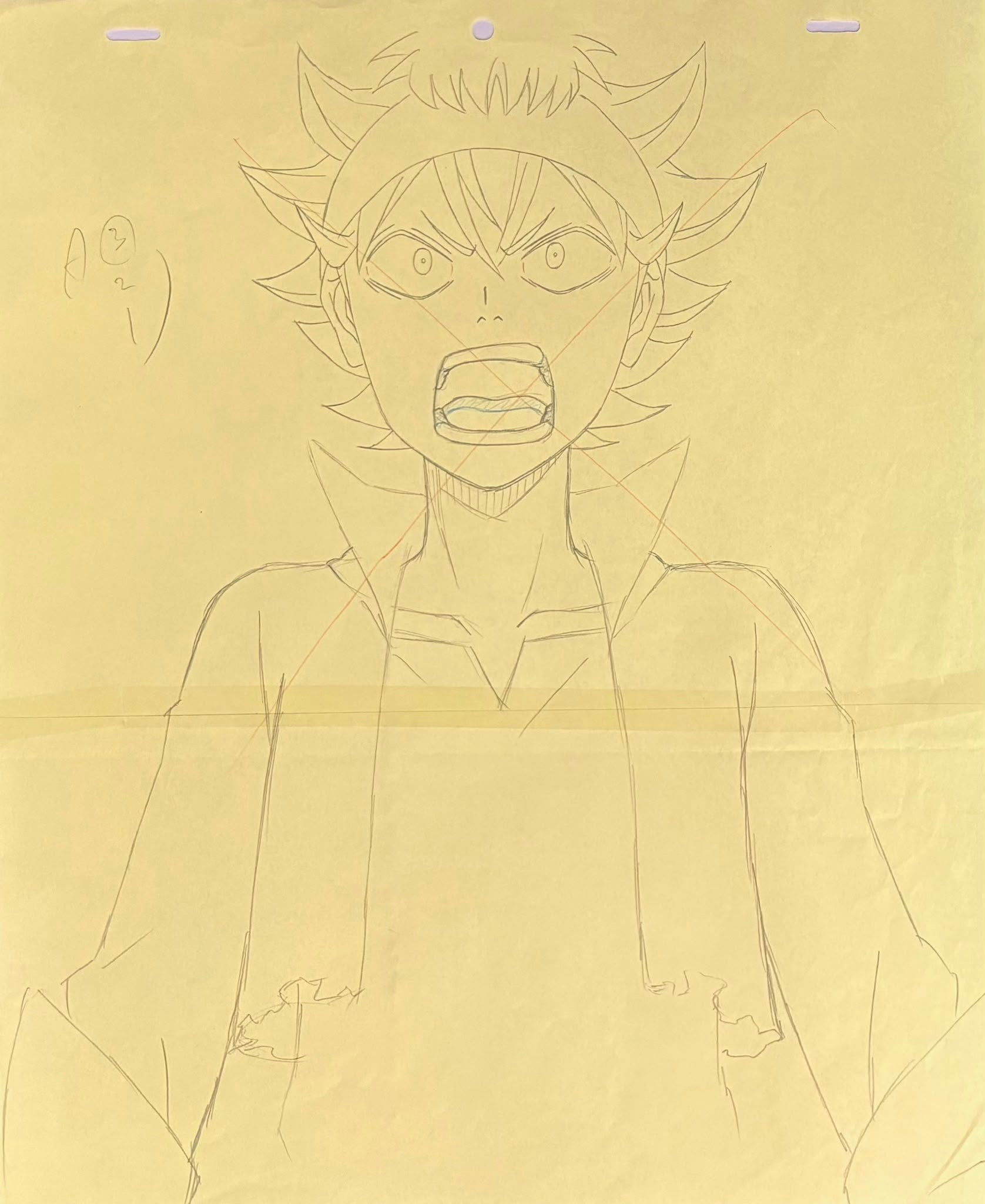 Black Clover Original Sketch (Asta) 3 Page Set