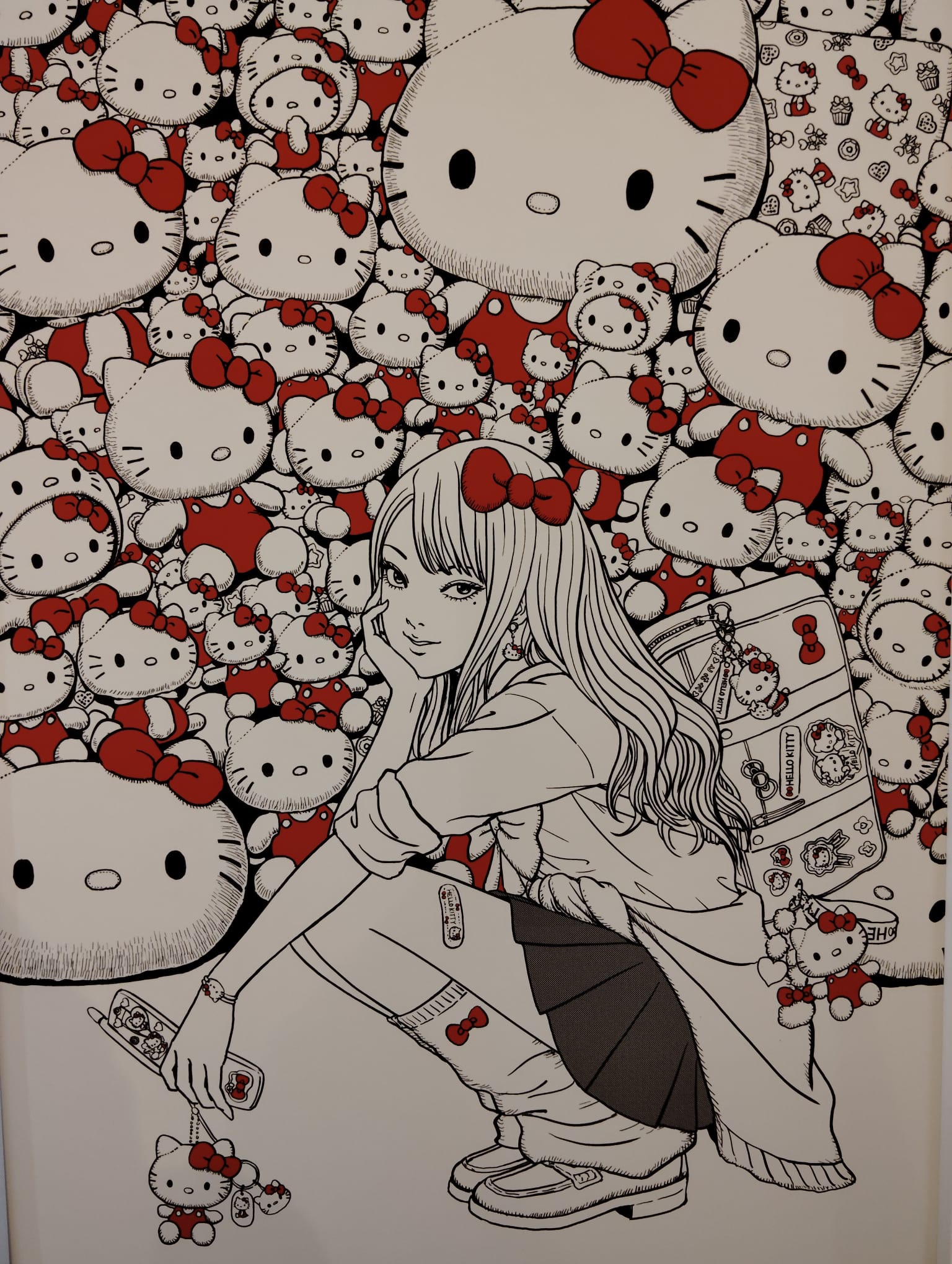 Junji Ito X Hello Kitty Limited Reproduction No. 1013 (Tomie & Hello Kitty)
