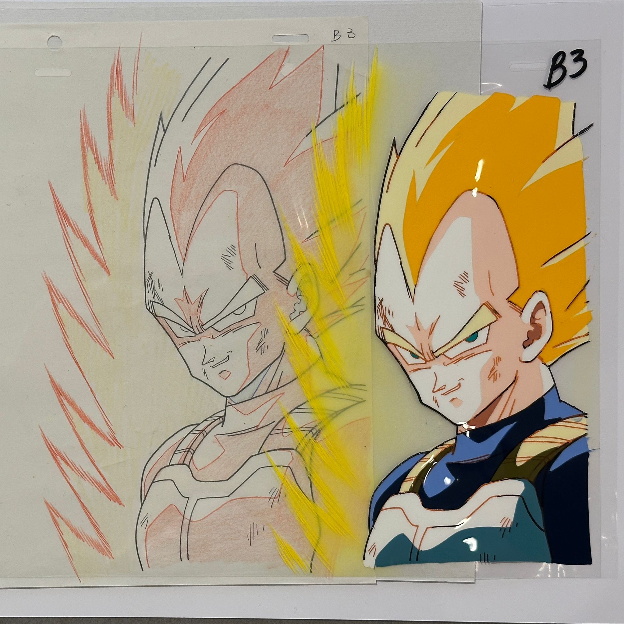 Cella originale e douga di Dragon Ball Z (Vegeta) set di 2 pezzi