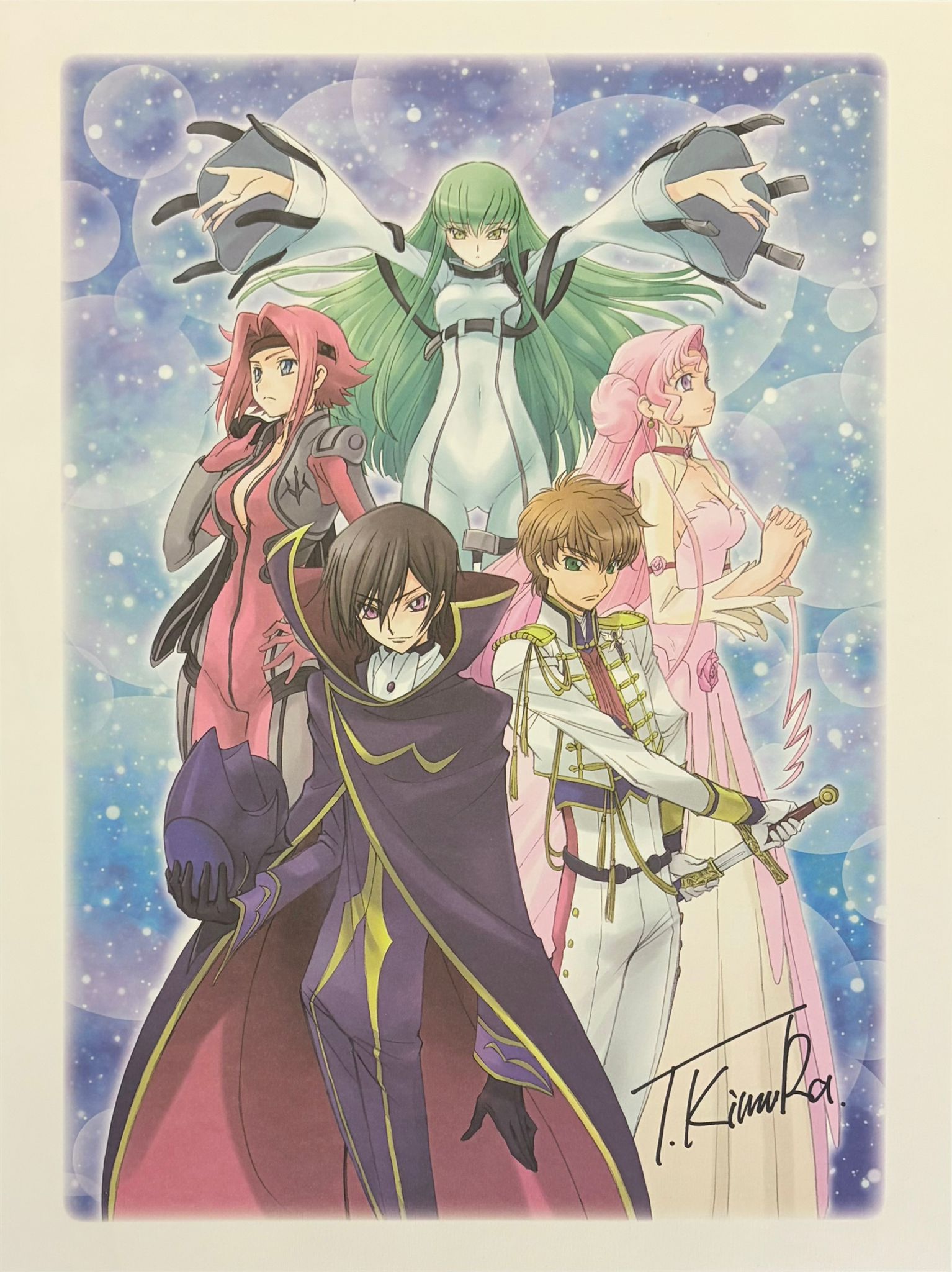 Code Geass Limited Print (Lelouch Lamperouge, C.C, Suzaku Kururugi, Kallen Stadtfeld, Euphemia Li Britannia)