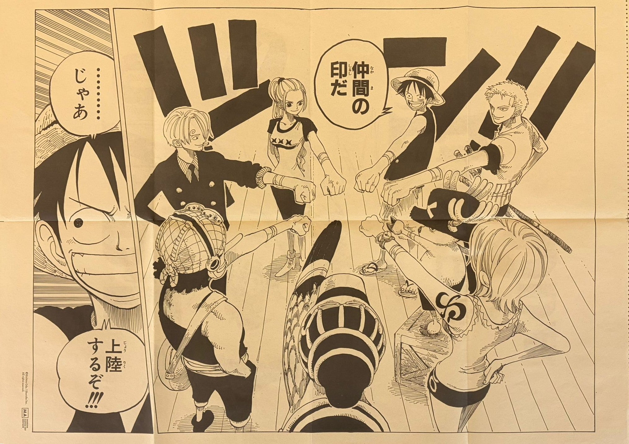 One Piece Limited Manga Panel Poster (Straw Hat Crew & Vivi)