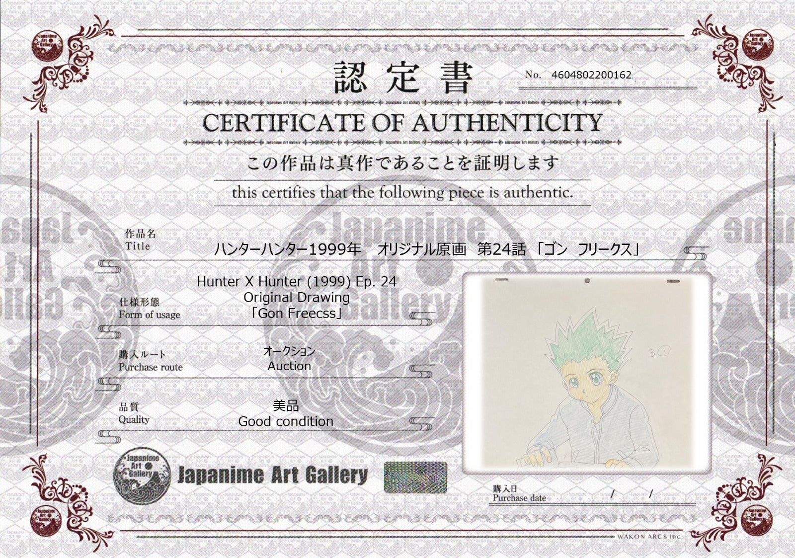 Hunter x Hunter Original Drawing (Gon)