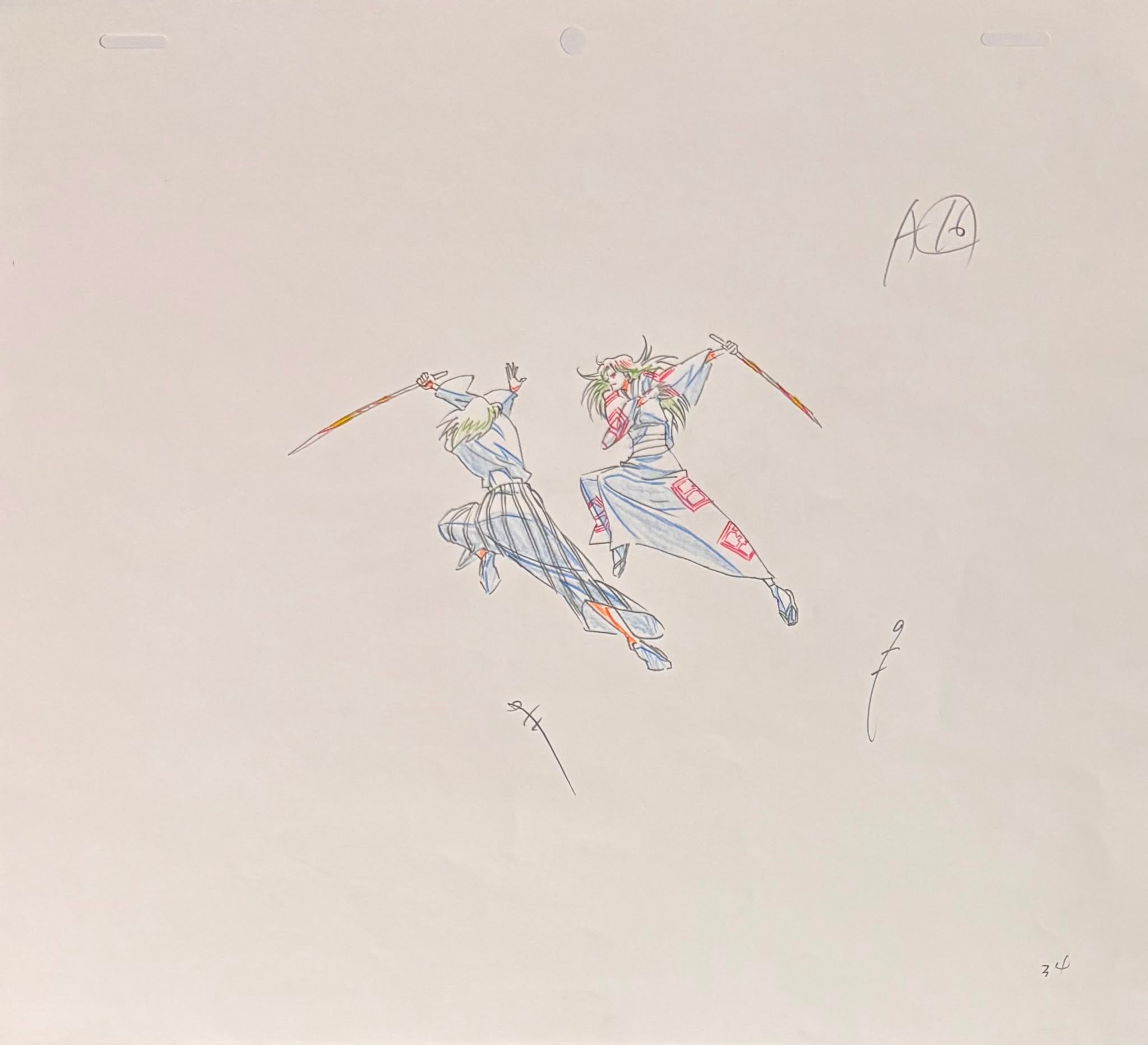 Lupin The Third: Angel Tactics Original Genga (Goemon Ishikawa, Tsujigiri Kaoru)