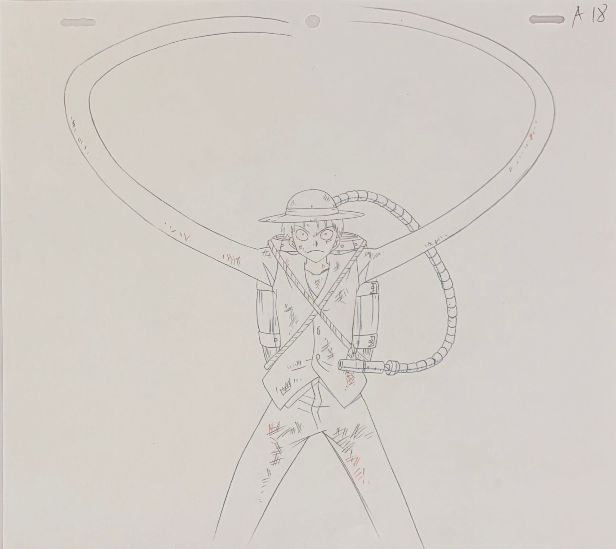 One Piece Original Drawing (Monkey D. Luffy) 2-page set