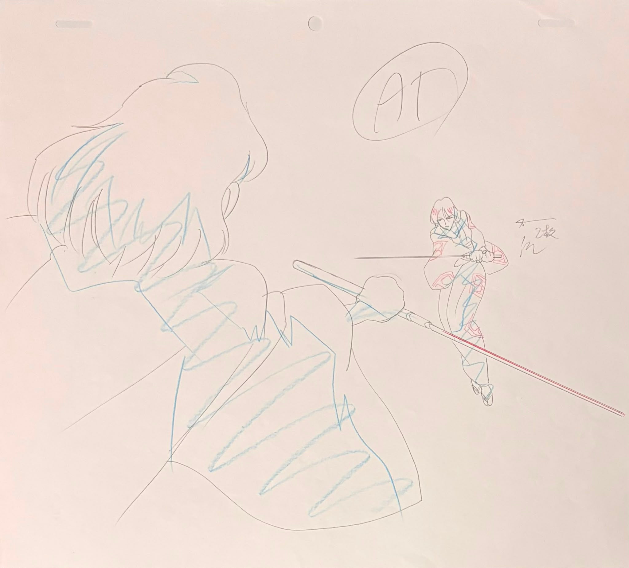 Lupin The Third: Angel Tactics Original Genga (Goemon Ishikawa, Tsujigiri Kaoru) 3-Piece Set
