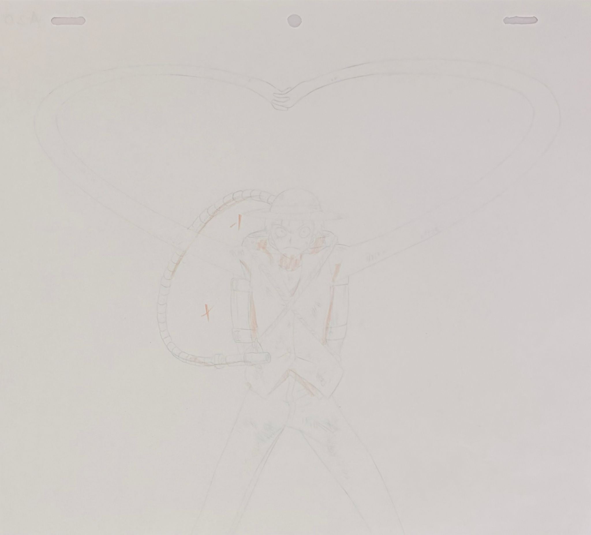 One Piece Original Drawing (Monkey D. Luffy) 3-page set