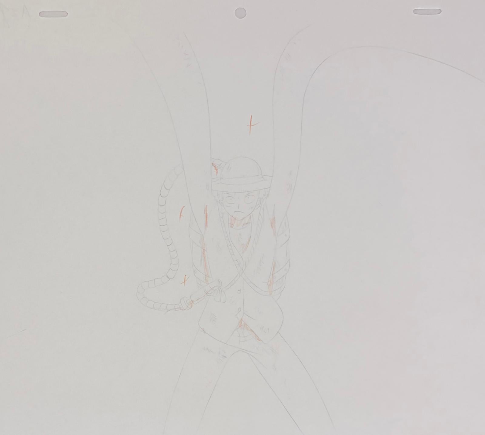 One Piece Original Drawing (Monkey D. Luffy) 2-page set