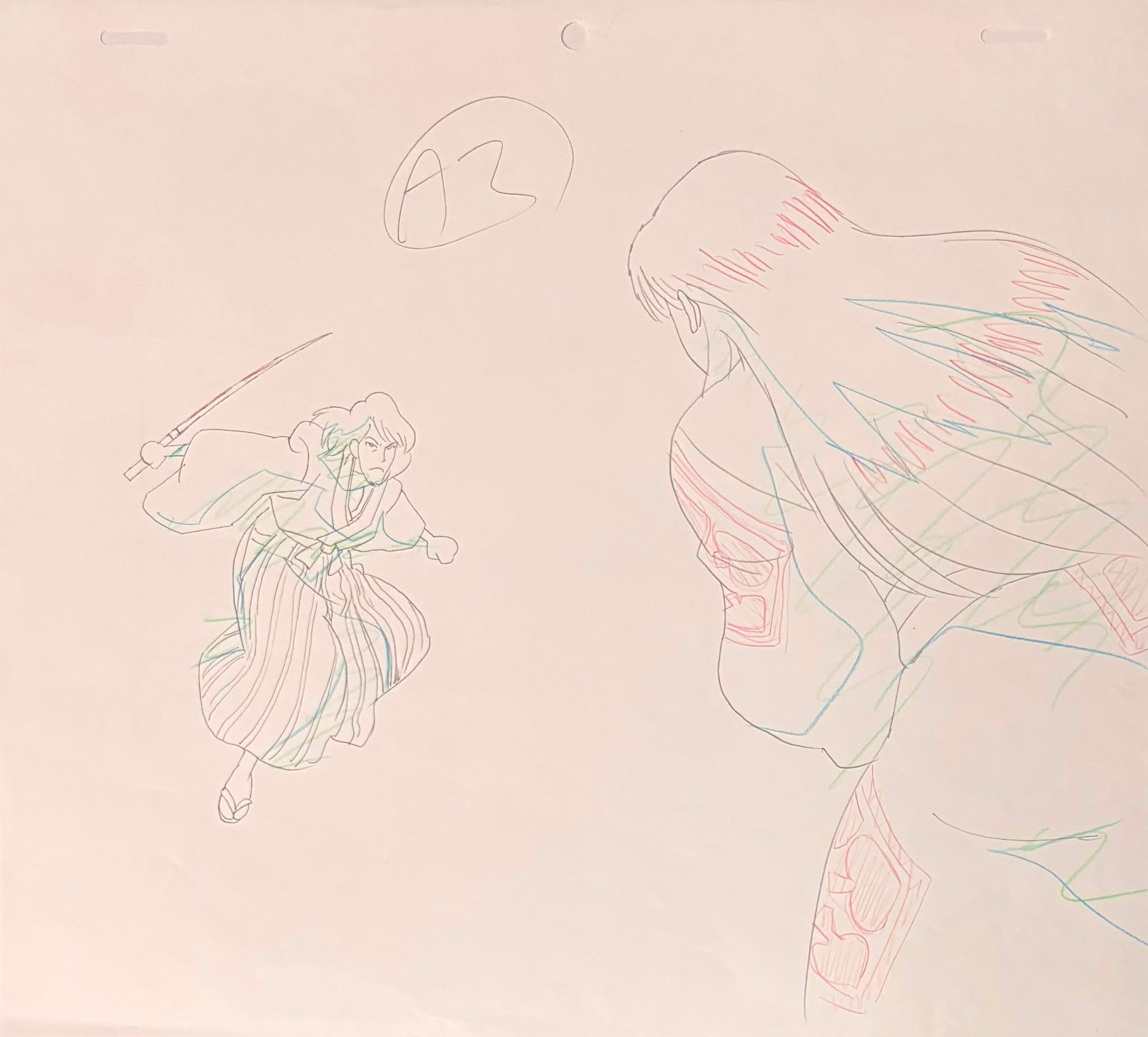Lupin The Third: Angel Tactics Original Genga (Goemon Ishikawa, Tsujigiri Kaoru) 2-Piece Set