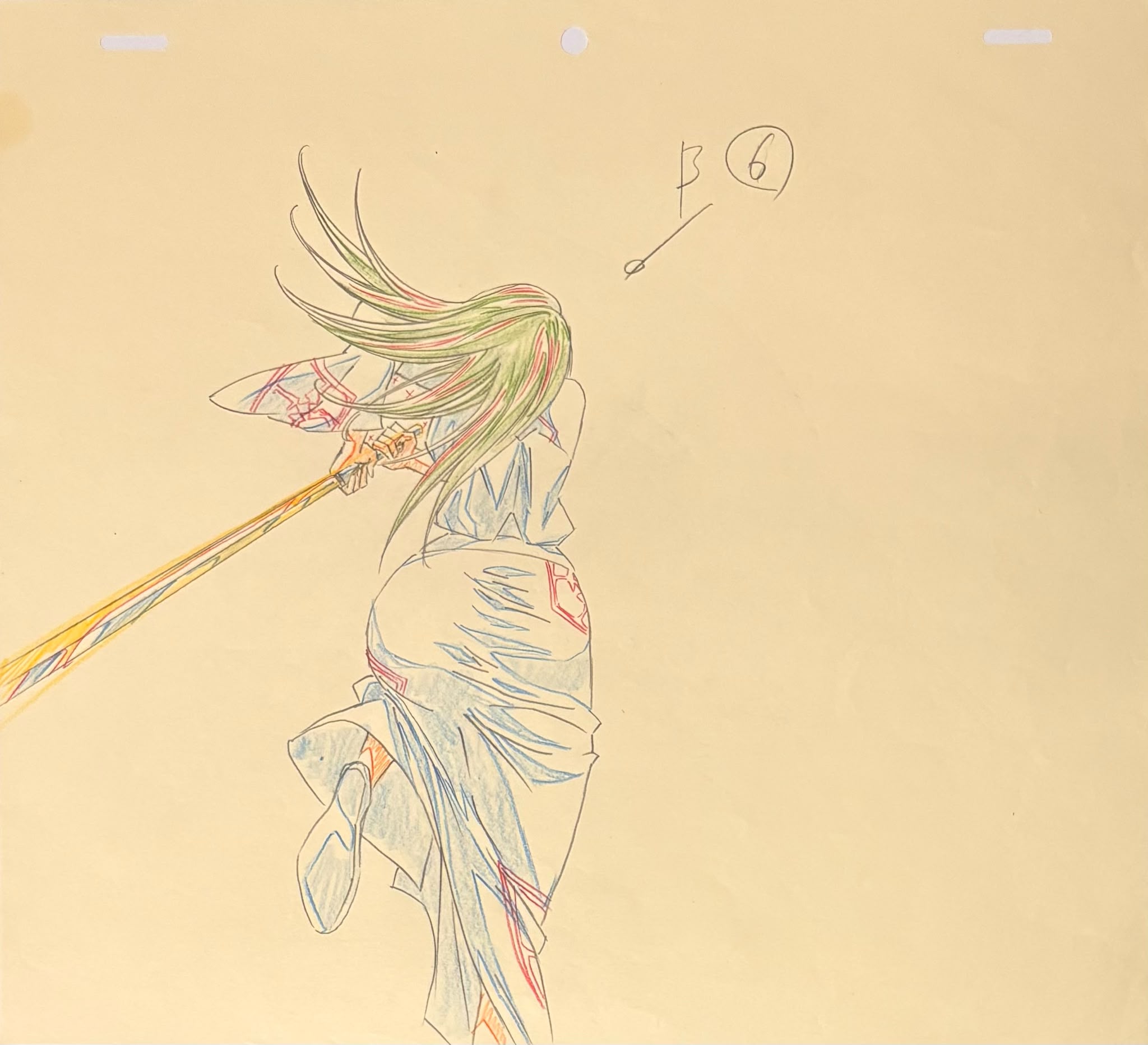 Lupin The Third: Angel Tactics Original Genga (Goemon Ishikawa, Tsujigiri Kaoru) 3-Piece Set
