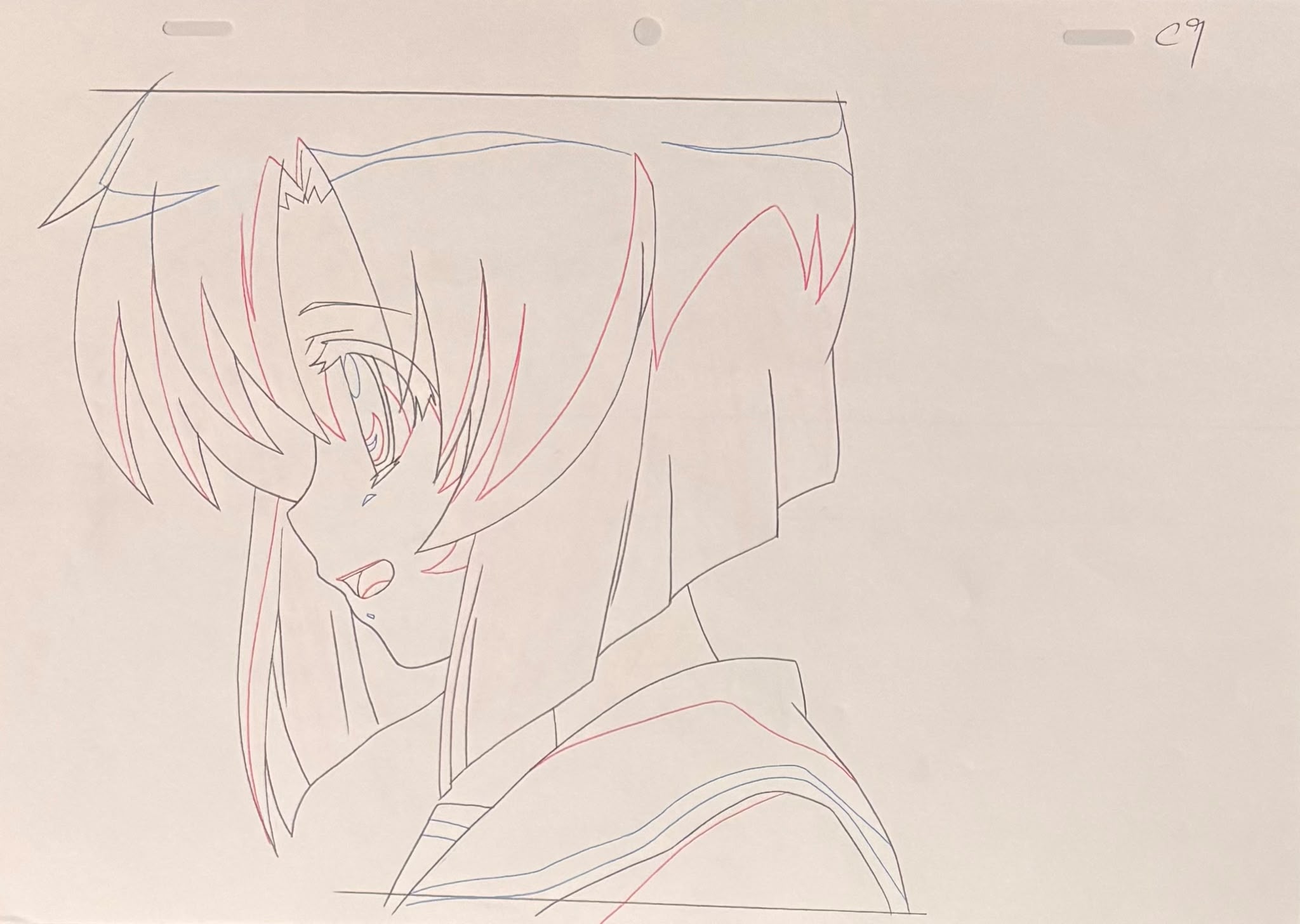 Higurashi When They Cry Original Genga & Douga (Ryugu Rena) 3-Page Set