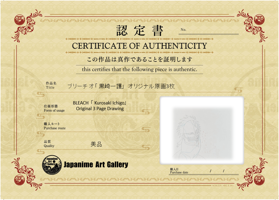 Boceto original de Bleach (Kurosaki Ichigo)