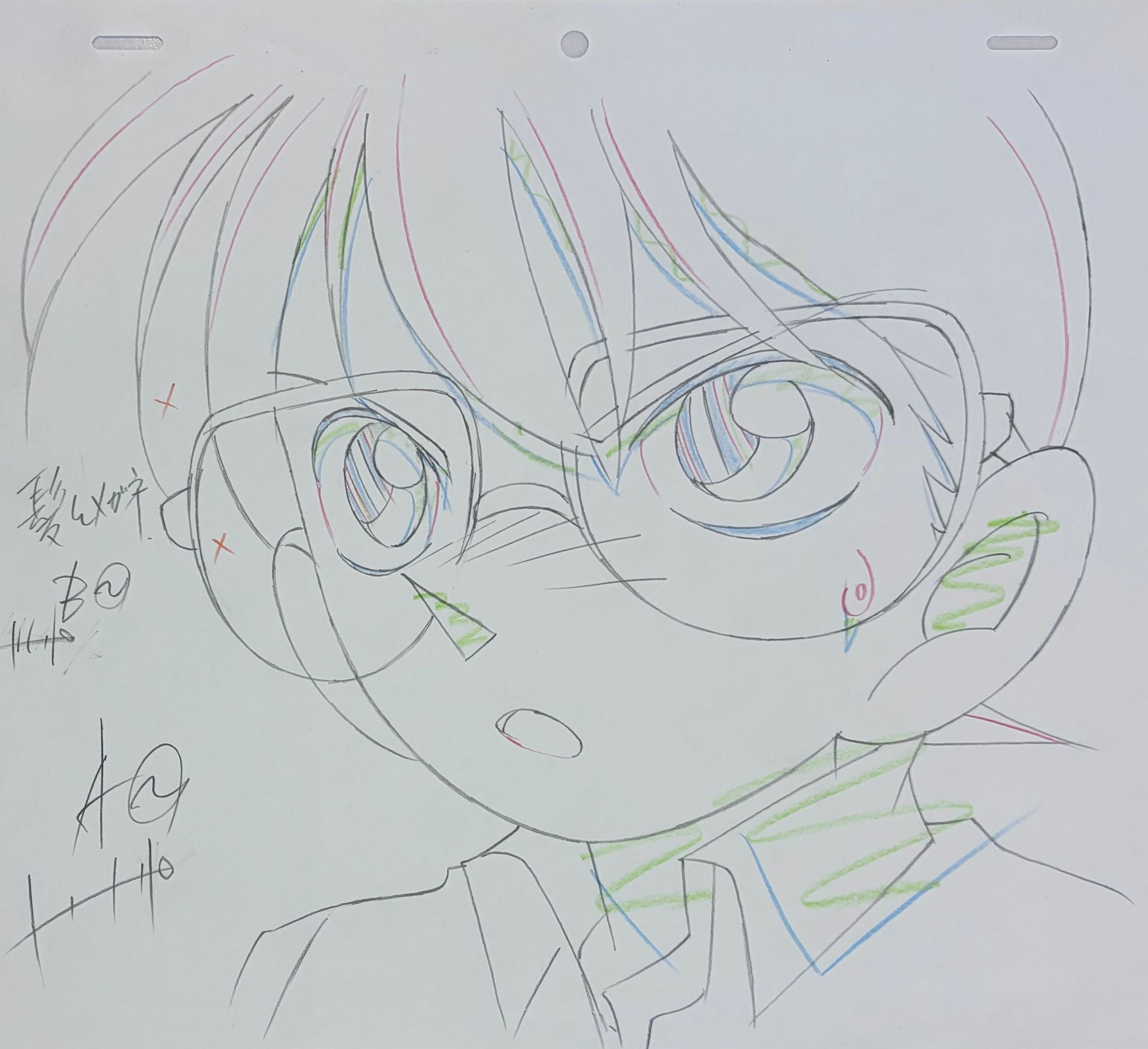 Detective Conan Original Drawing (Conan Edogawa) 3 Page Set