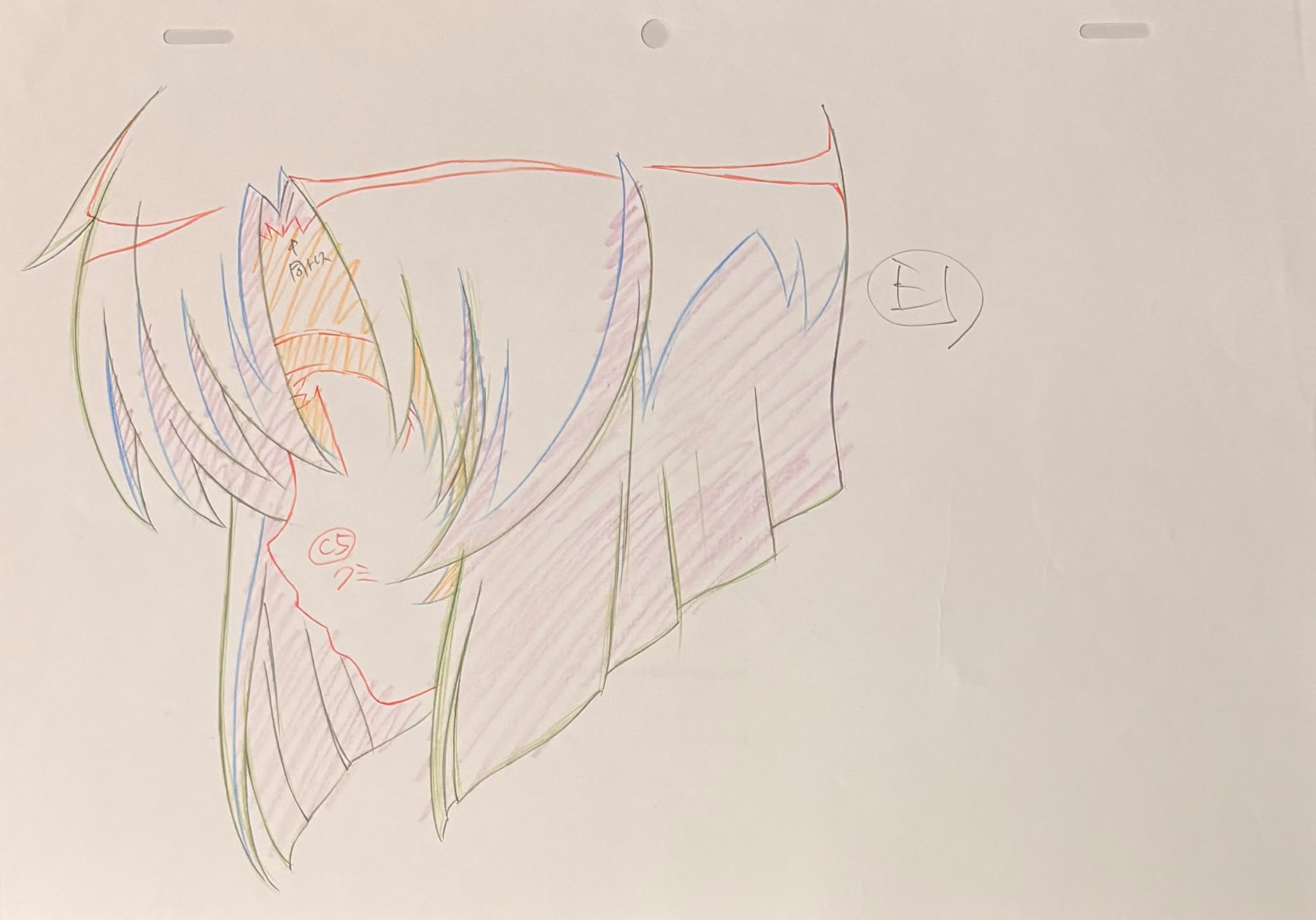Higurashi When They Cry Original Genga & Douga (Ryugu Rena) 3-Page Set