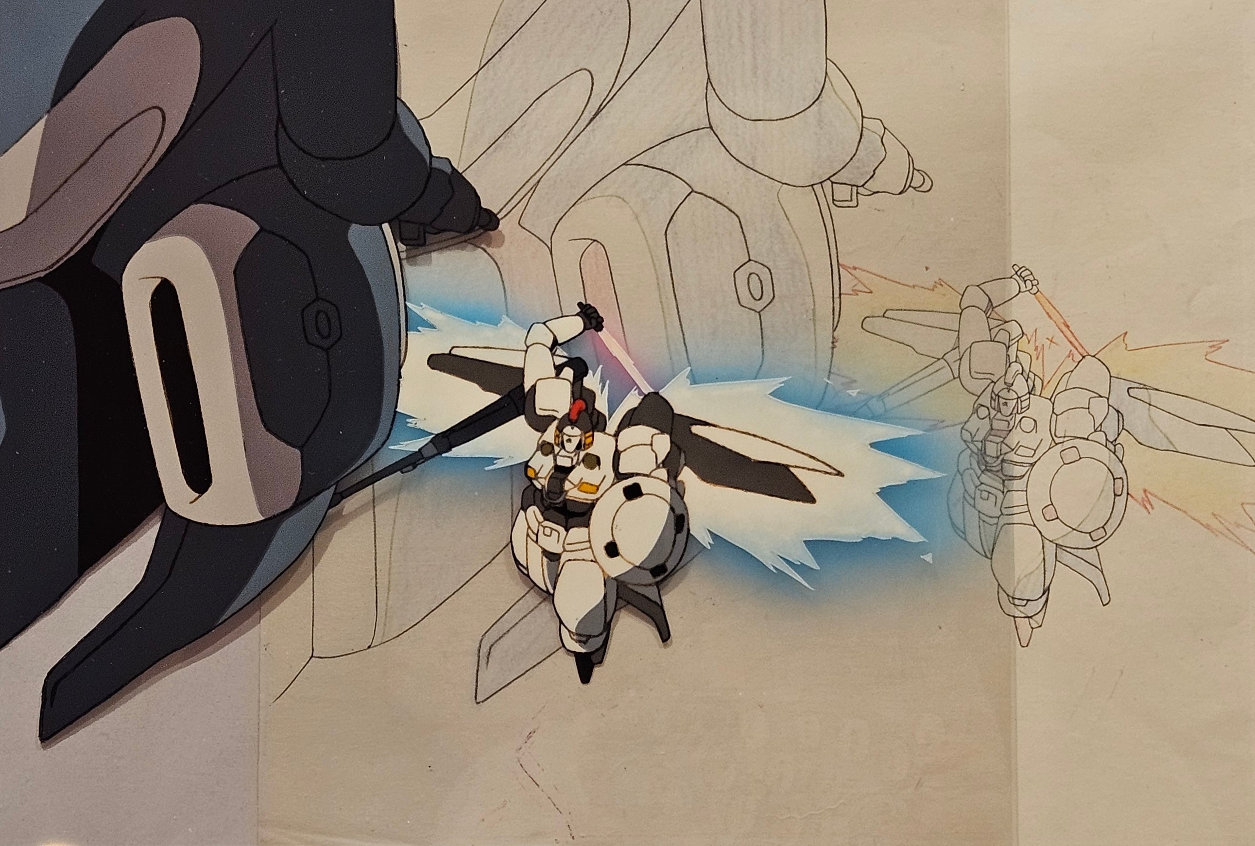 Gundam Wing Original Cel and Sketch (Tallgeese)