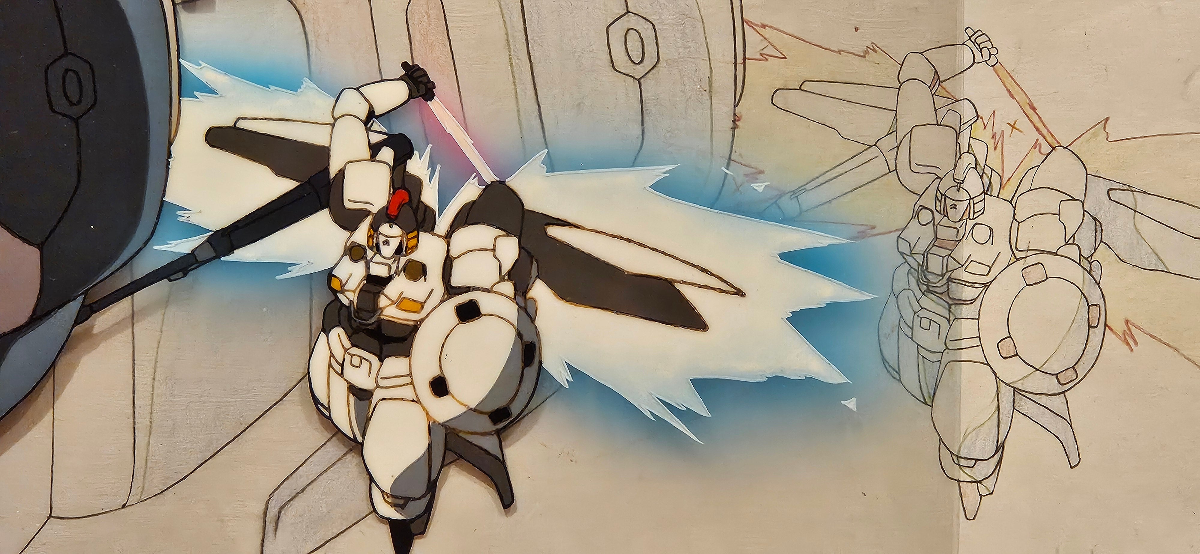 Celda y boceto originales de Gundam Wing (Tallgeese)