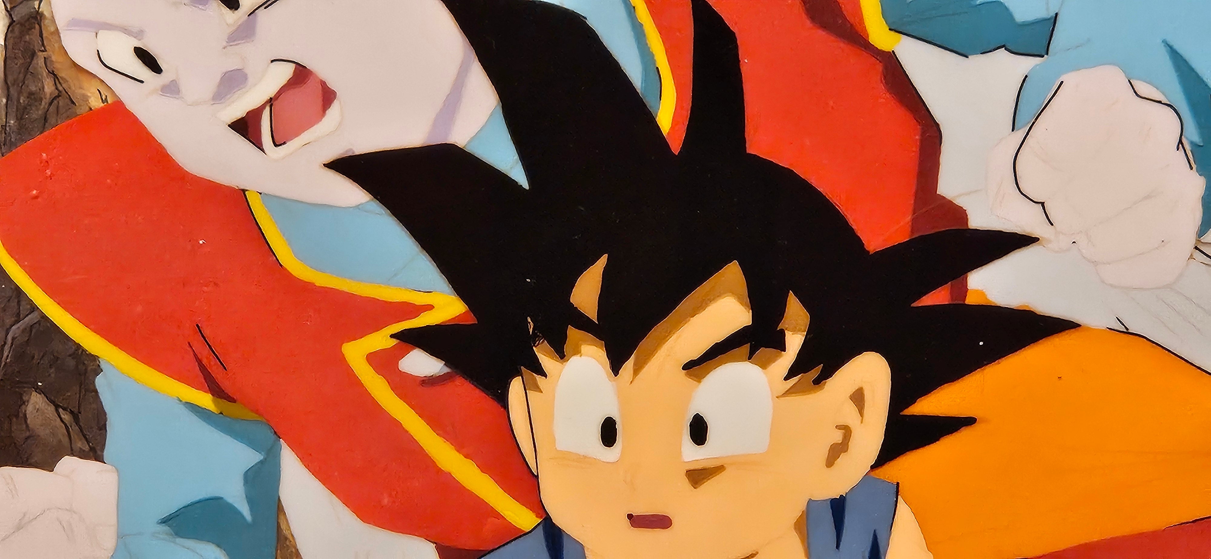 《龙珠 GT》第33集原创赛璐璐片与原画手稿（悟空与基比托凯）