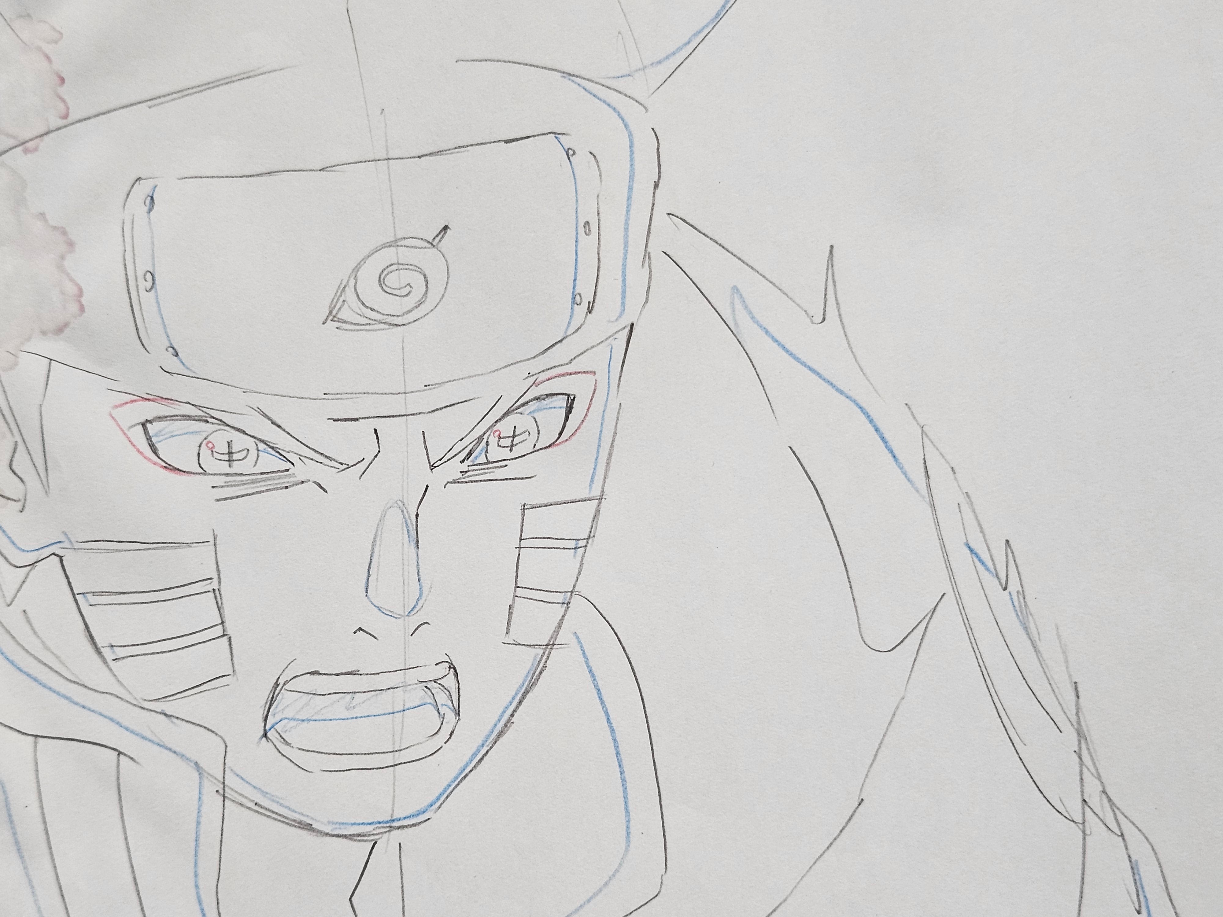 火影忍者原画（鸣人对战佐助）