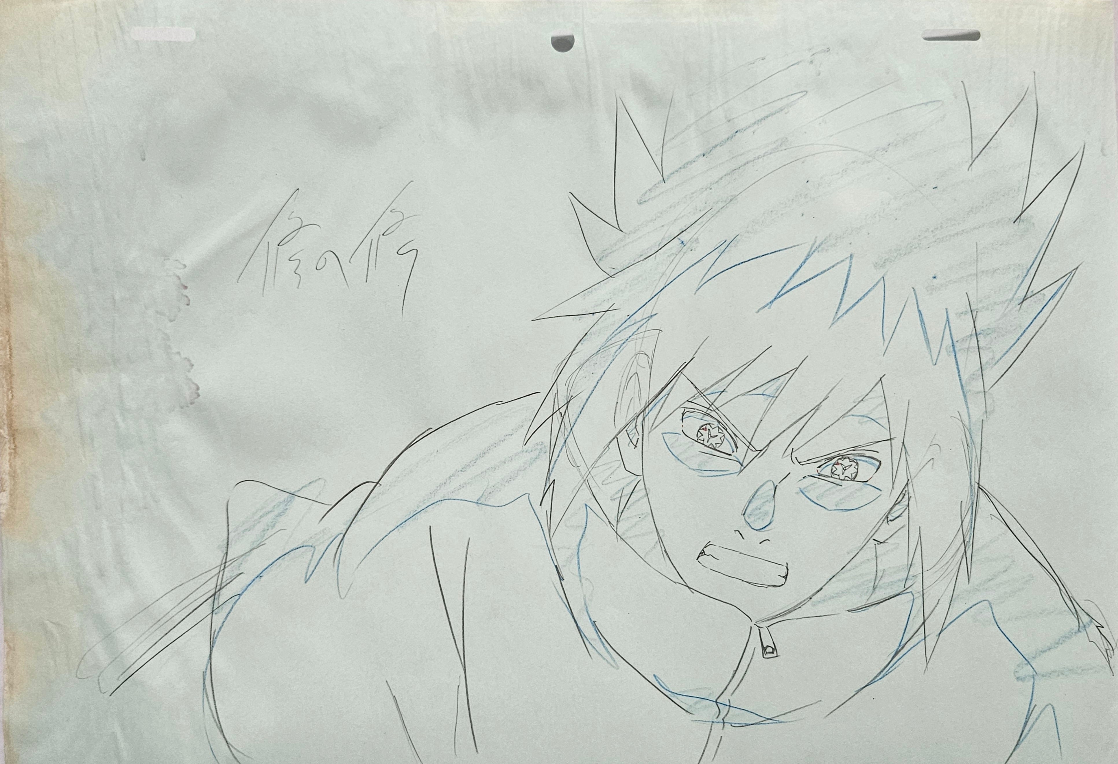 火影忍者原画（鸣人对战佐助）