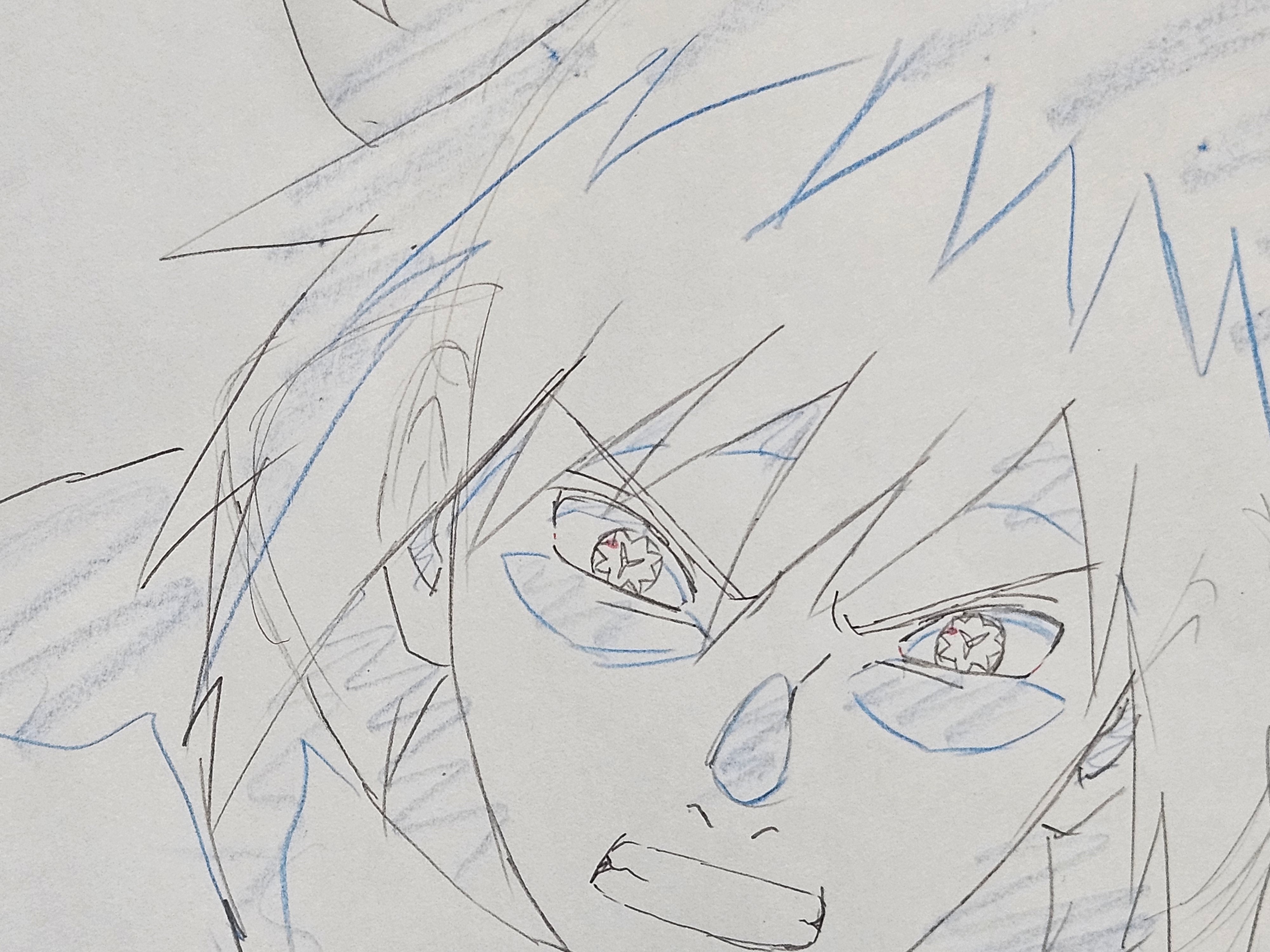 火影忍者原画（鸣人对战佐助）