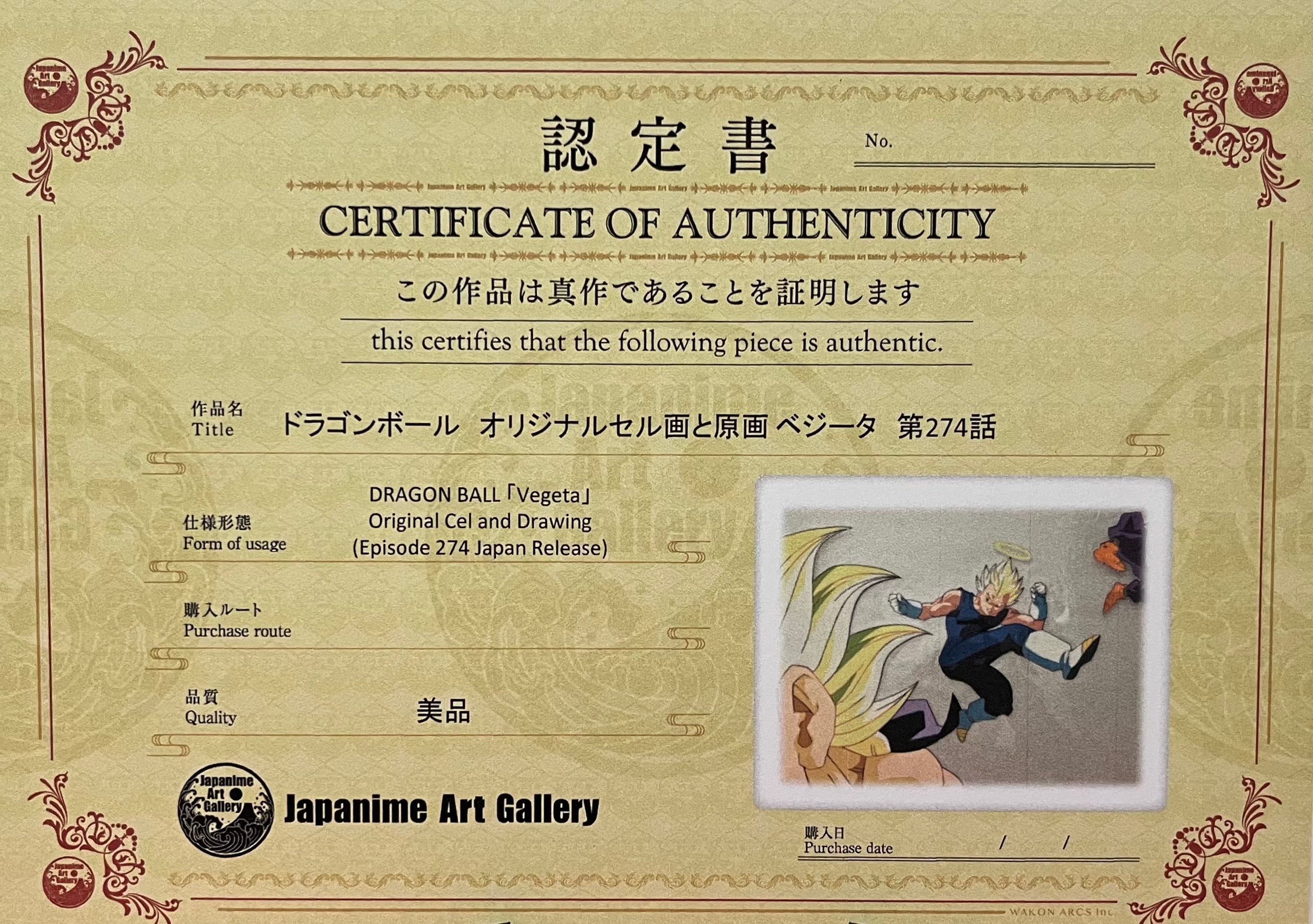 龙珠原版赛璐珞和草图（贝吉塔）