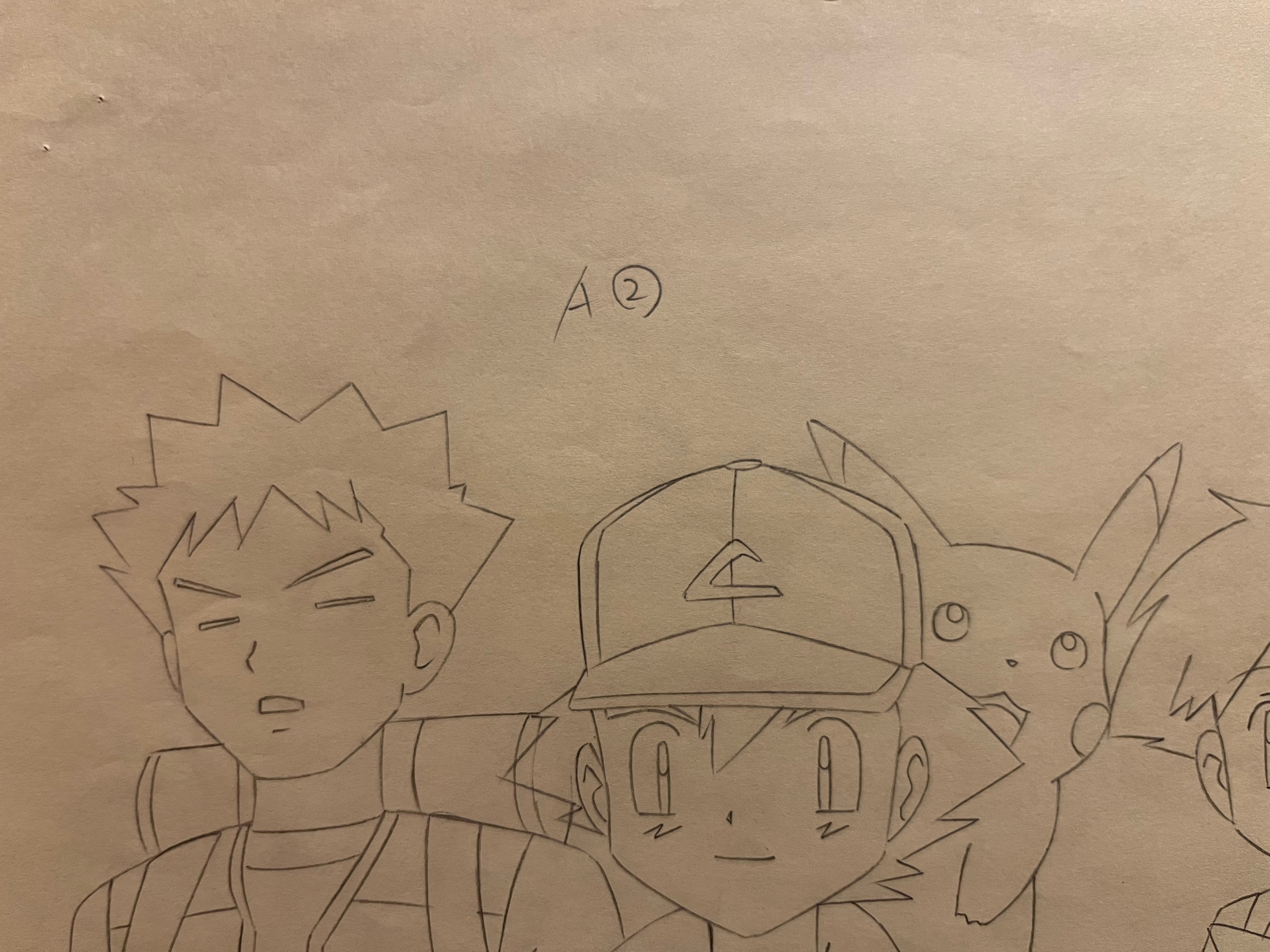 神奇宝贝原始草图（小智、小刚和小霞）