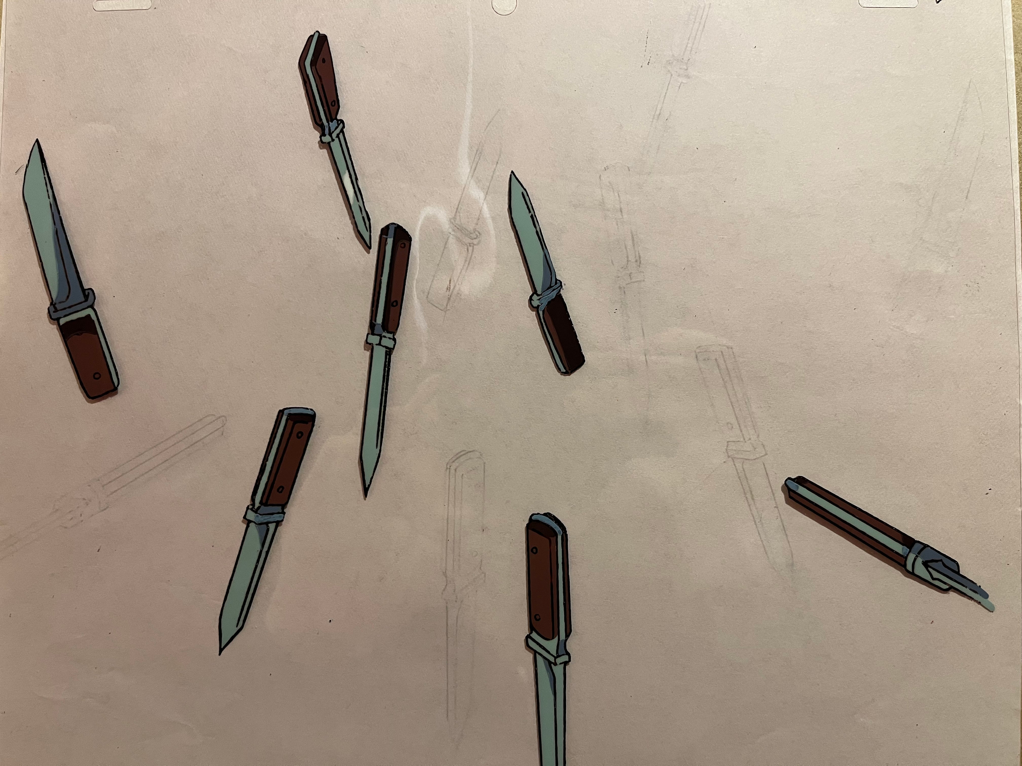 Celdas y bocetos de JoJo's Bizarre Adventure (Star Platinum)