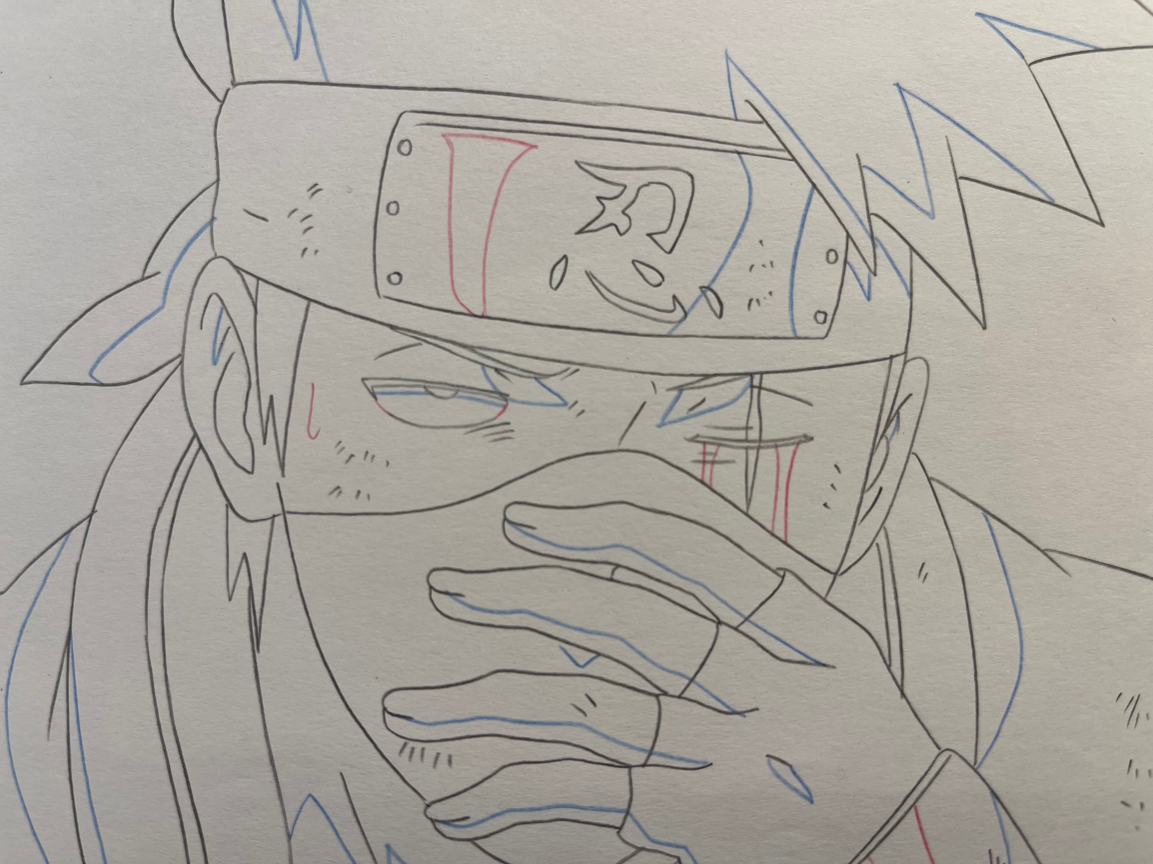 Naruto (Shippuden) Boceto original (Kakashi Hatake)