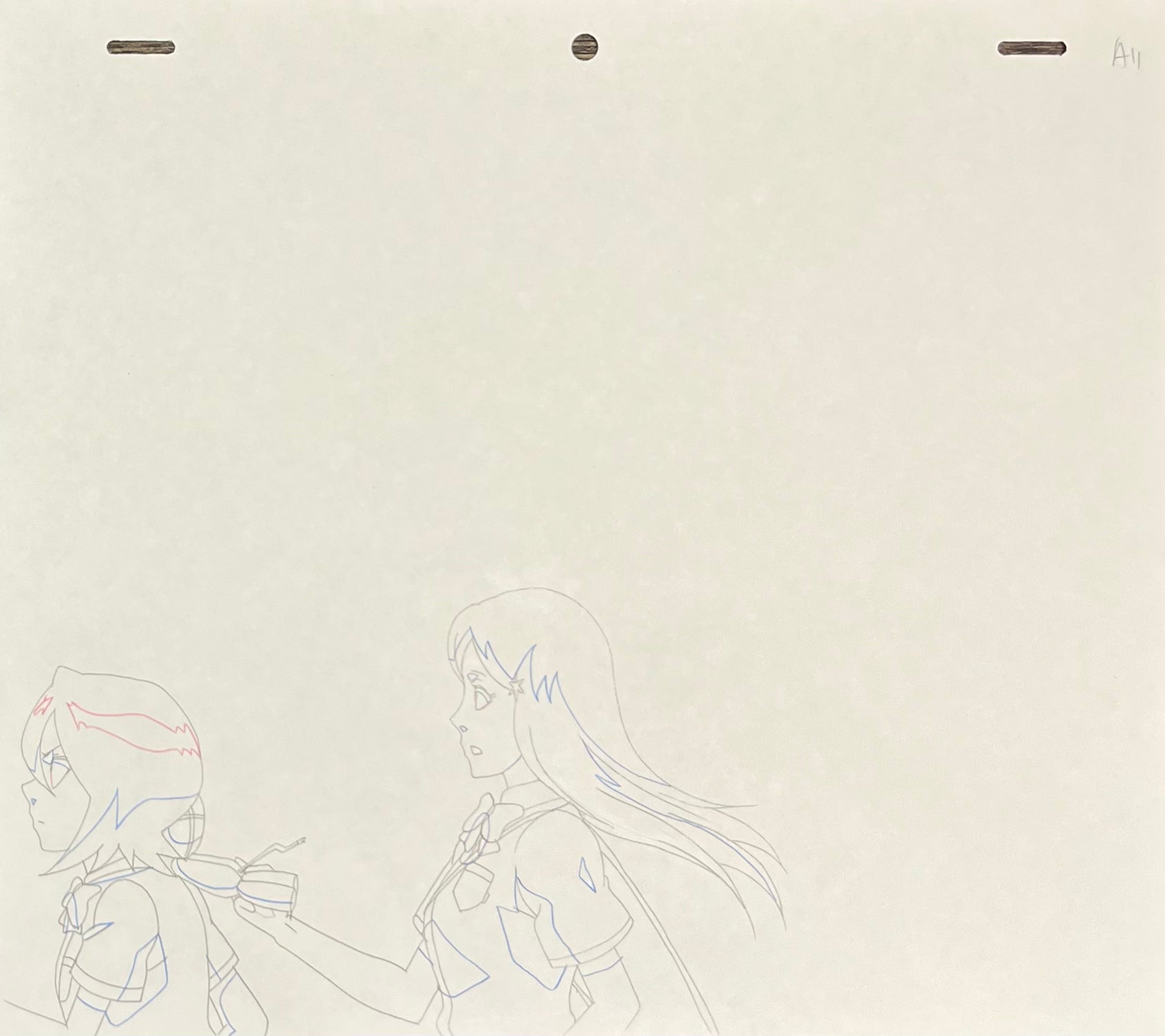 Boceto original de Bleach (Rukia y Orihime)