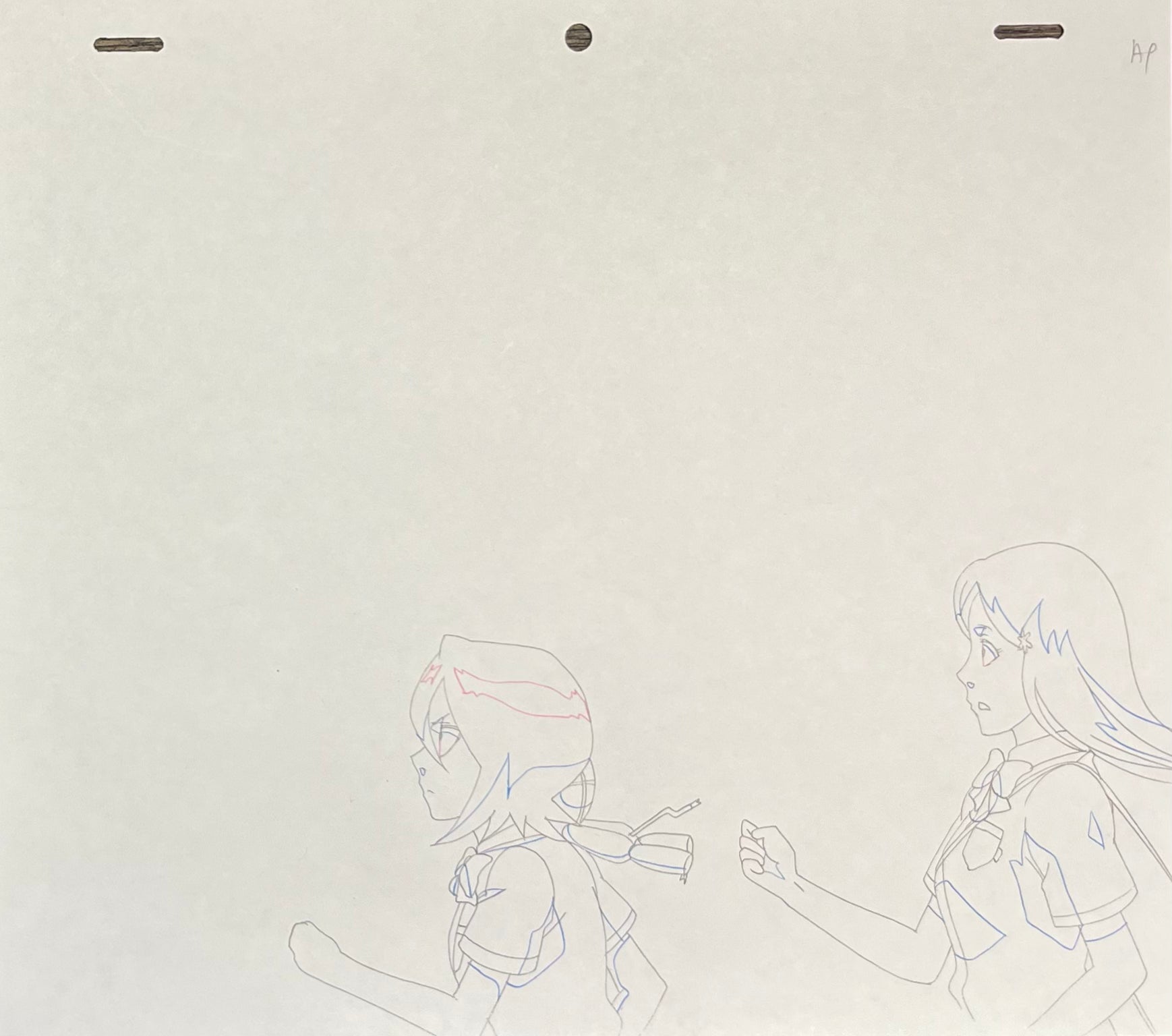 Boceto original de Bleach (Rukia y Orihime)