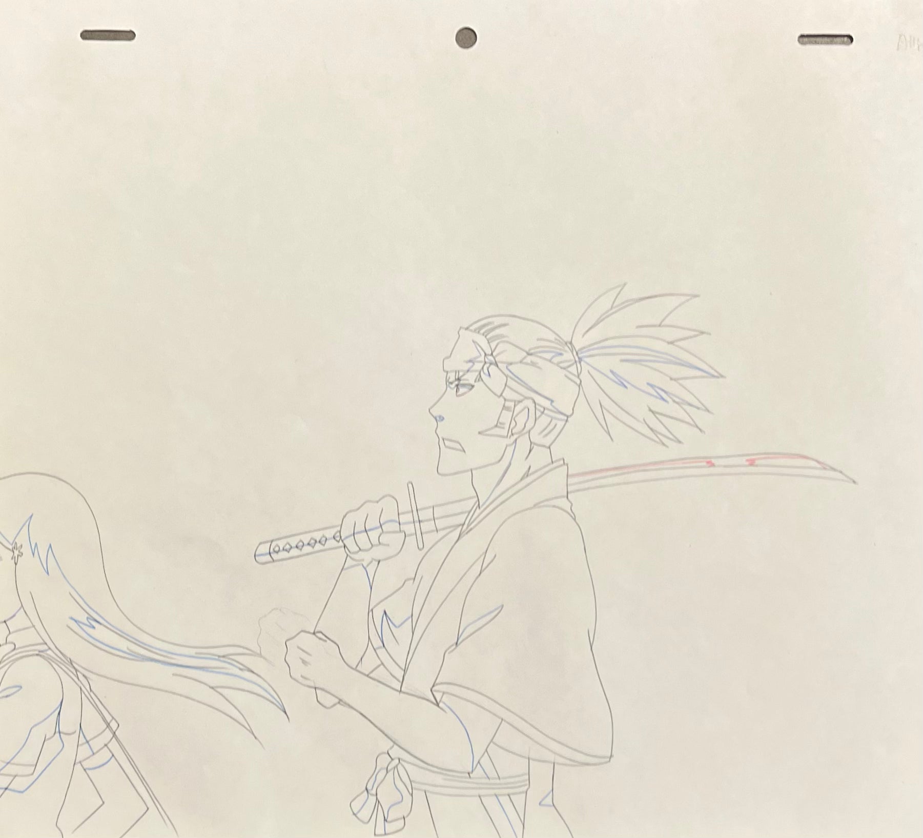 Boceto original de Bleach (Renji, Orihime)