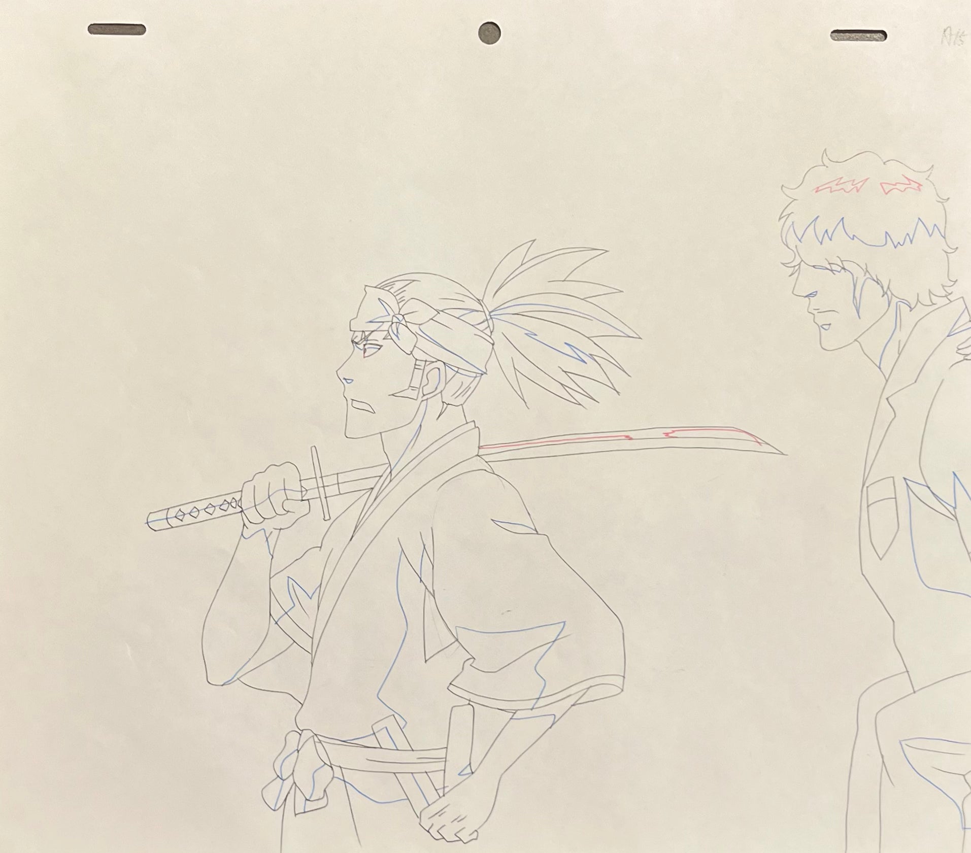 Boceto original de Bleach (Renji, Orihime)
