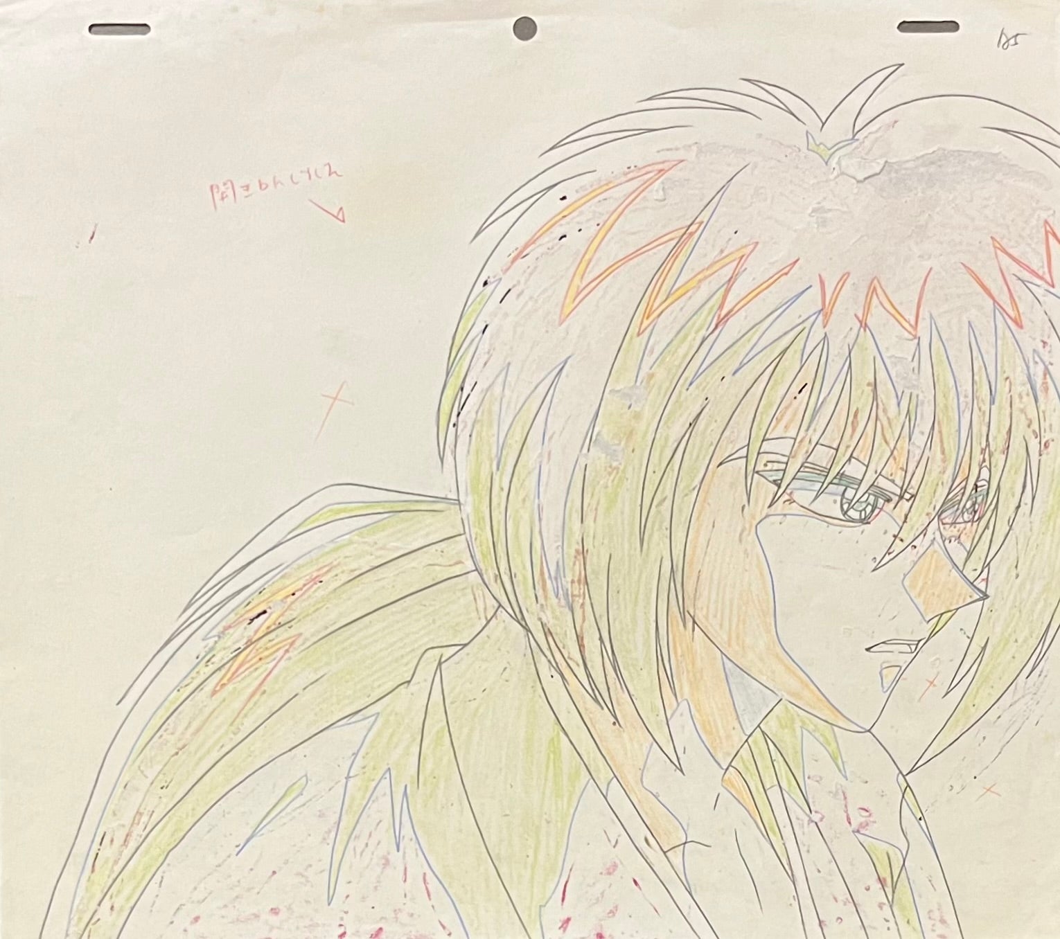 Rurouni Kenshin Original Cel and drawing (Himura Kenshin)