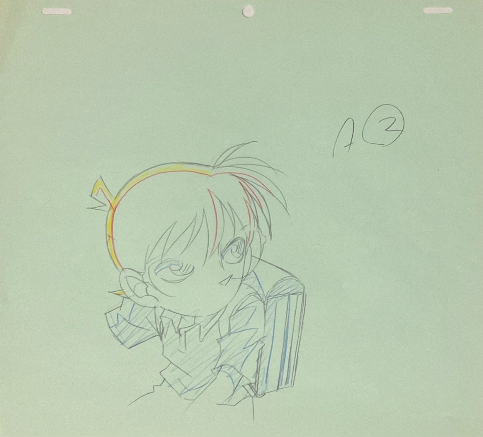 Detective Conan Original 2 Page Drawing (Edogawa Conan)