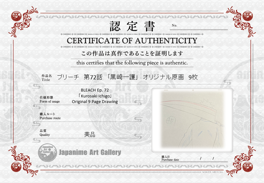 Dibujo original de Bleach, página 9 (Kurosaki Ichigo)