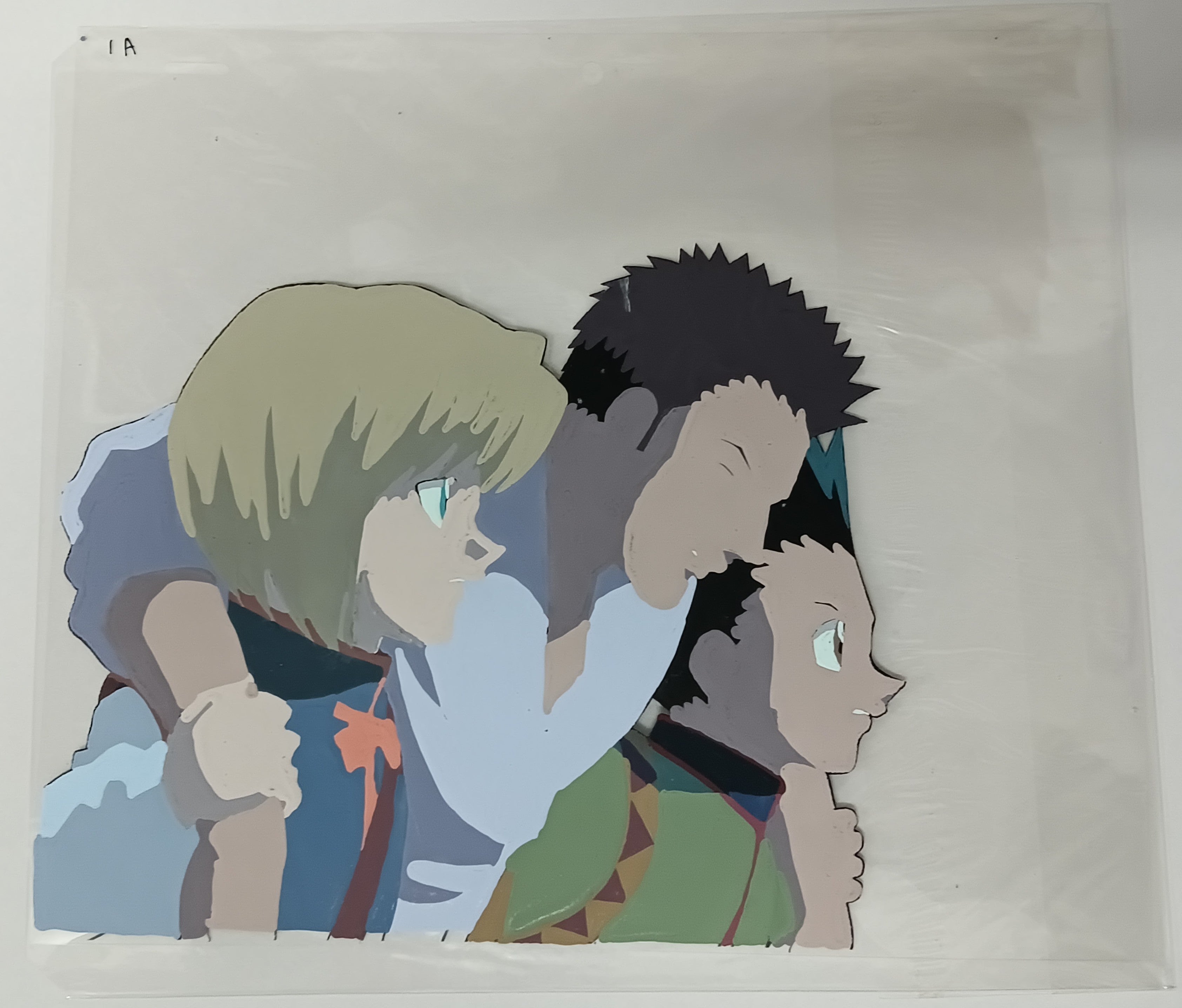 Celda y boceto originales de Hunter x Hunter (Gon, Leorio y Kurapika)