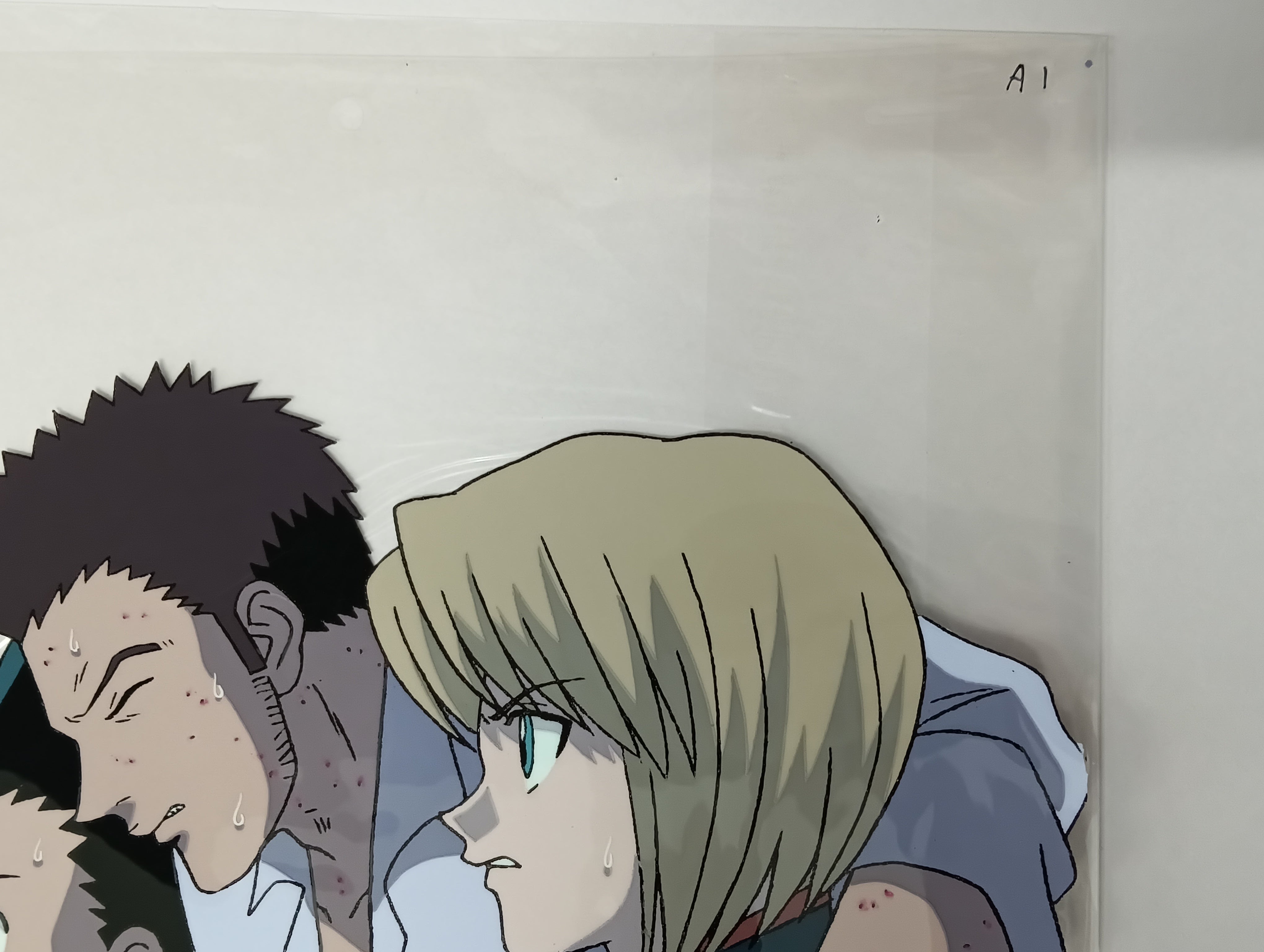 Celda y boceto originales de Hunter x Hunter (Gon, Leorio y Kurapika)